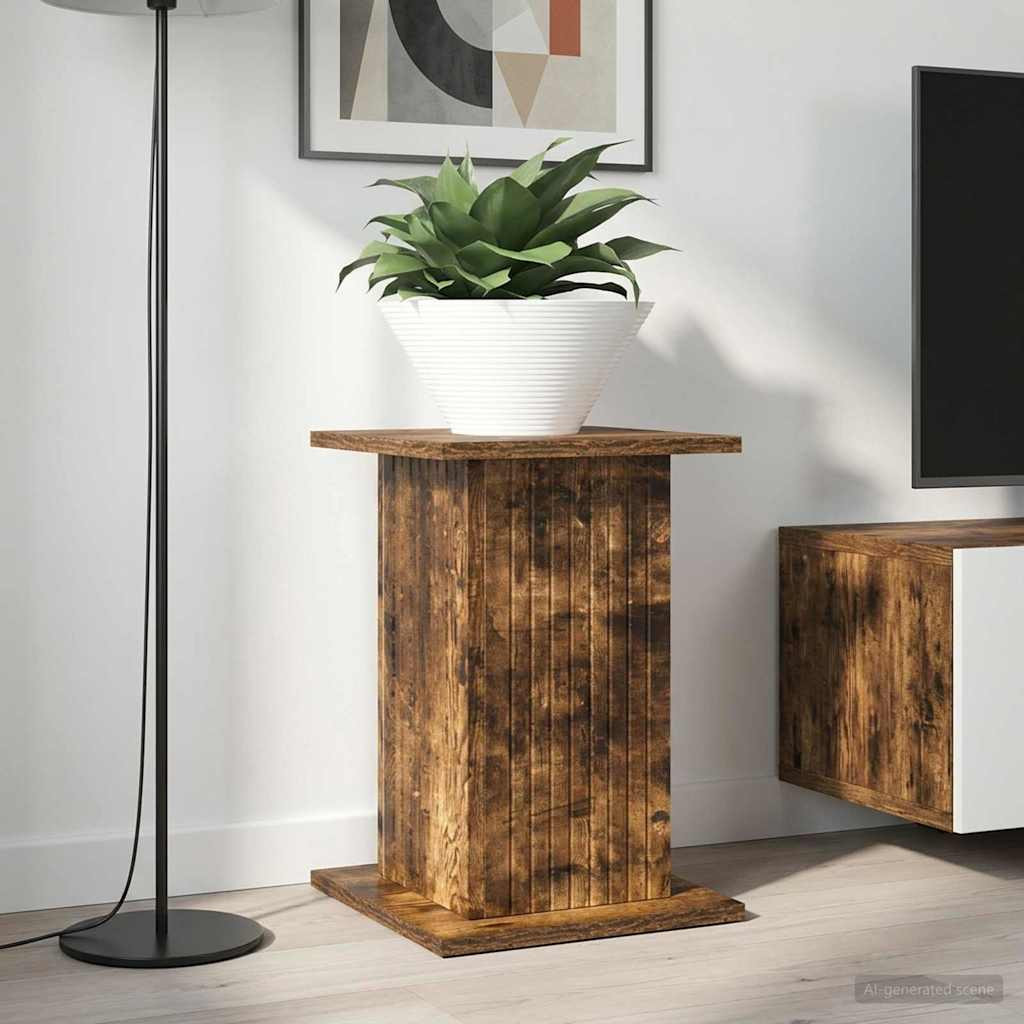 vidaXL Pflanzenständer 2 pcs Geräucherte Eiche 30,5 x 30 x 43 cm