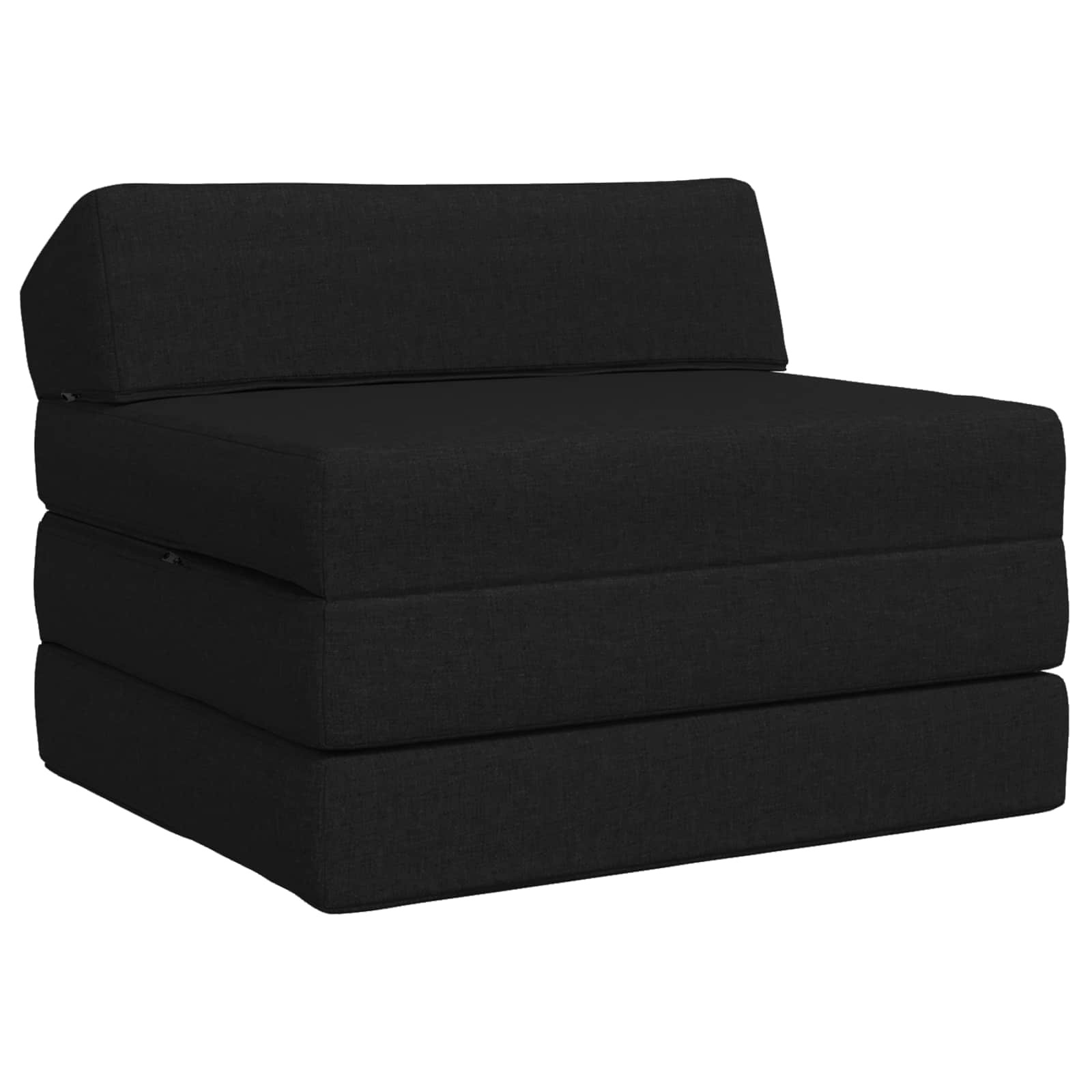 vidaXL Klappsofa Bett Schwarz 200 x 70 x 10 cm Stoff