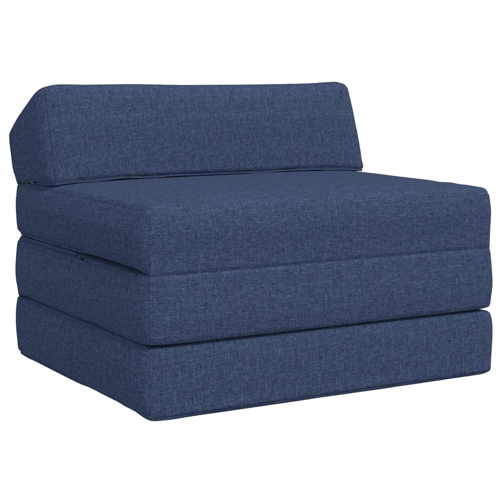 vidaXL Klappsofa Bett Blau 200 x 70 x 10 cm Stoff