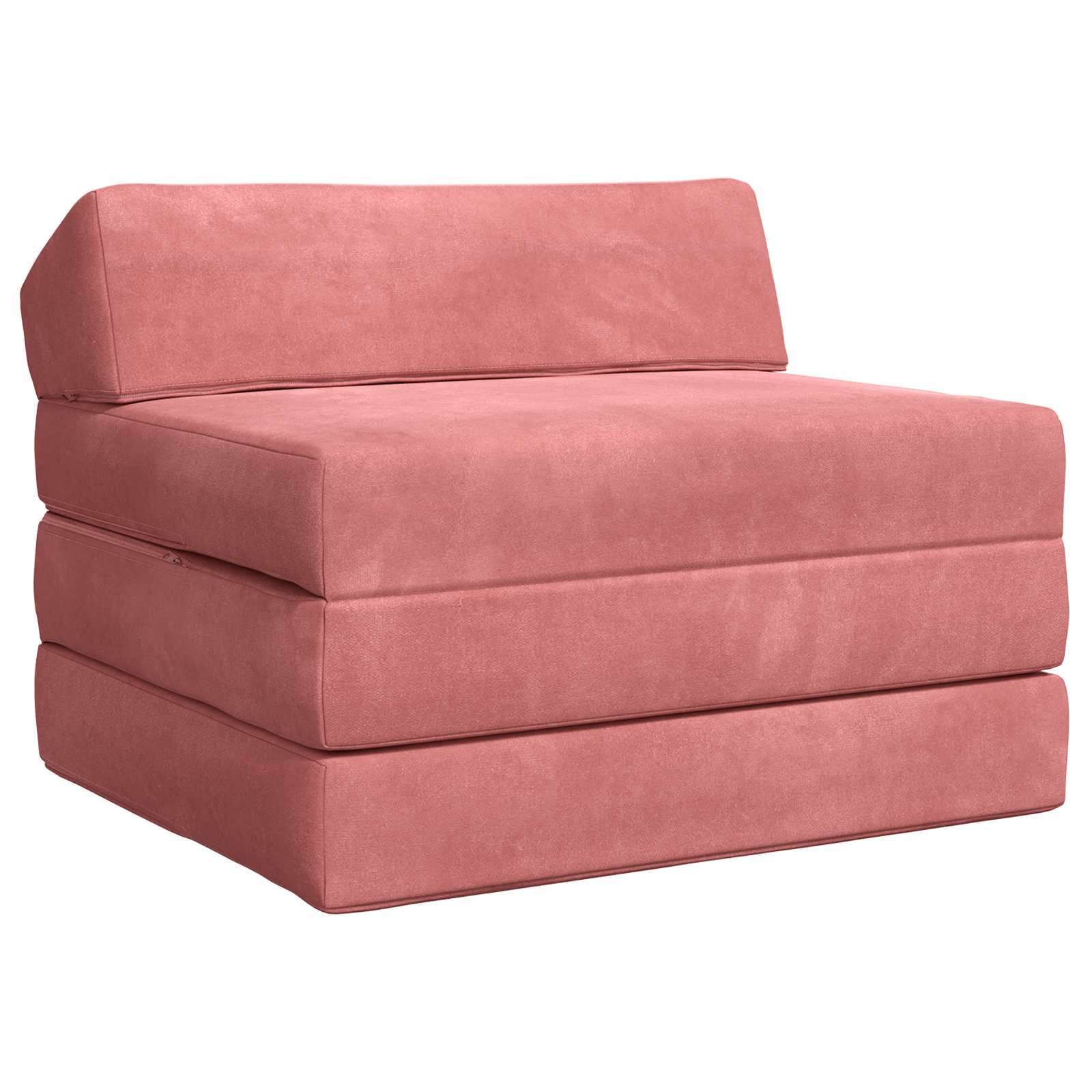 vidaXL Klappsofa Bett Rosa 200 x 70 x 10 cm Samt
