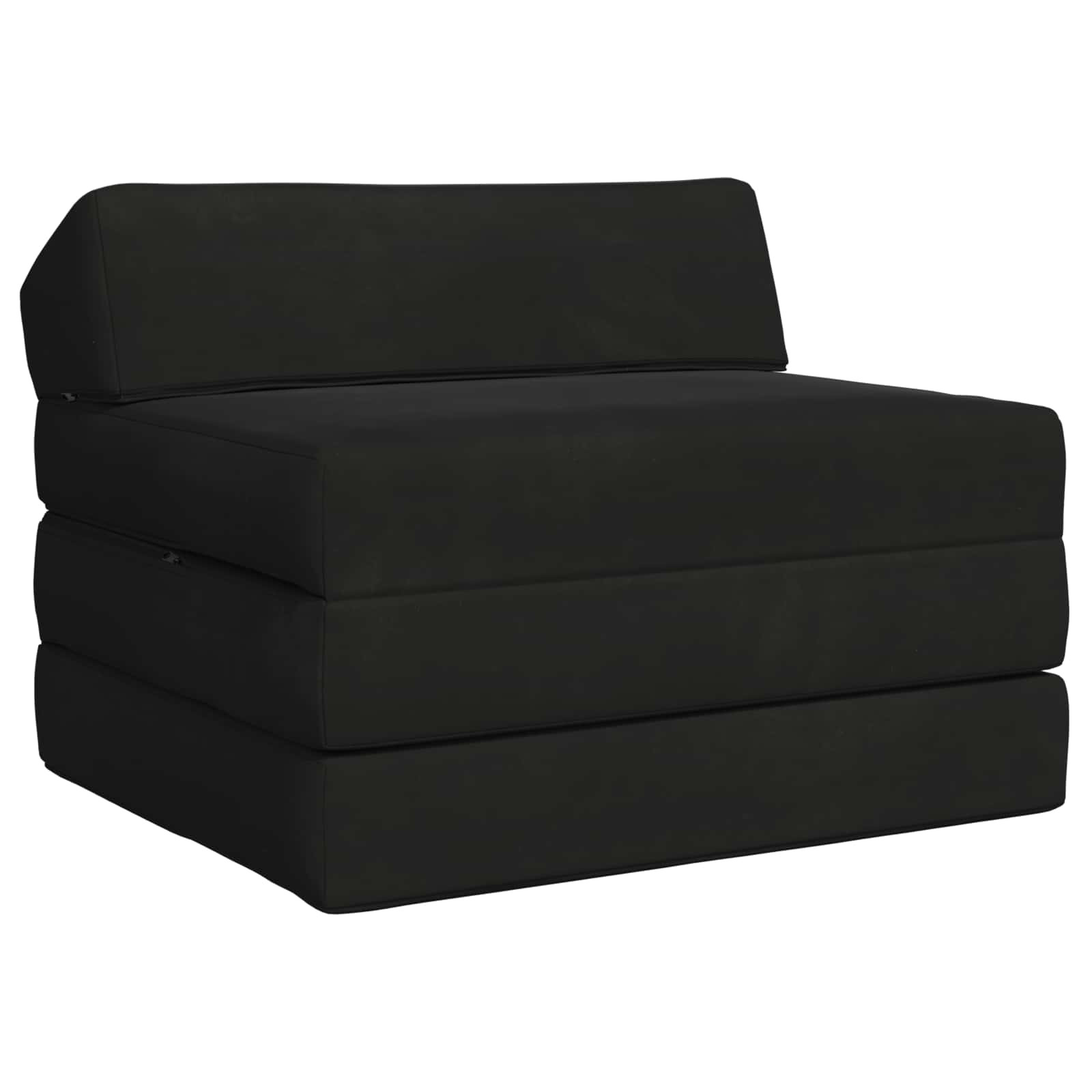 vidaXL Klappsofa Bett Schwarz 200 x 70 x 10 cm Samt