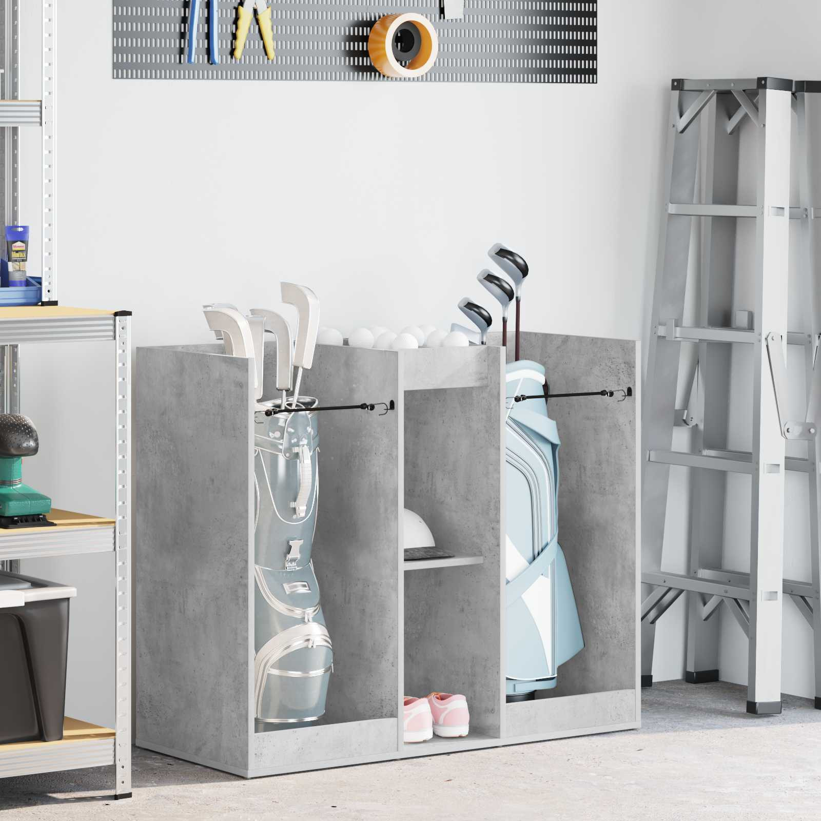 vidaXL Golf Schrank Uni Beton Grau 102 x 45 x 85,5 cm