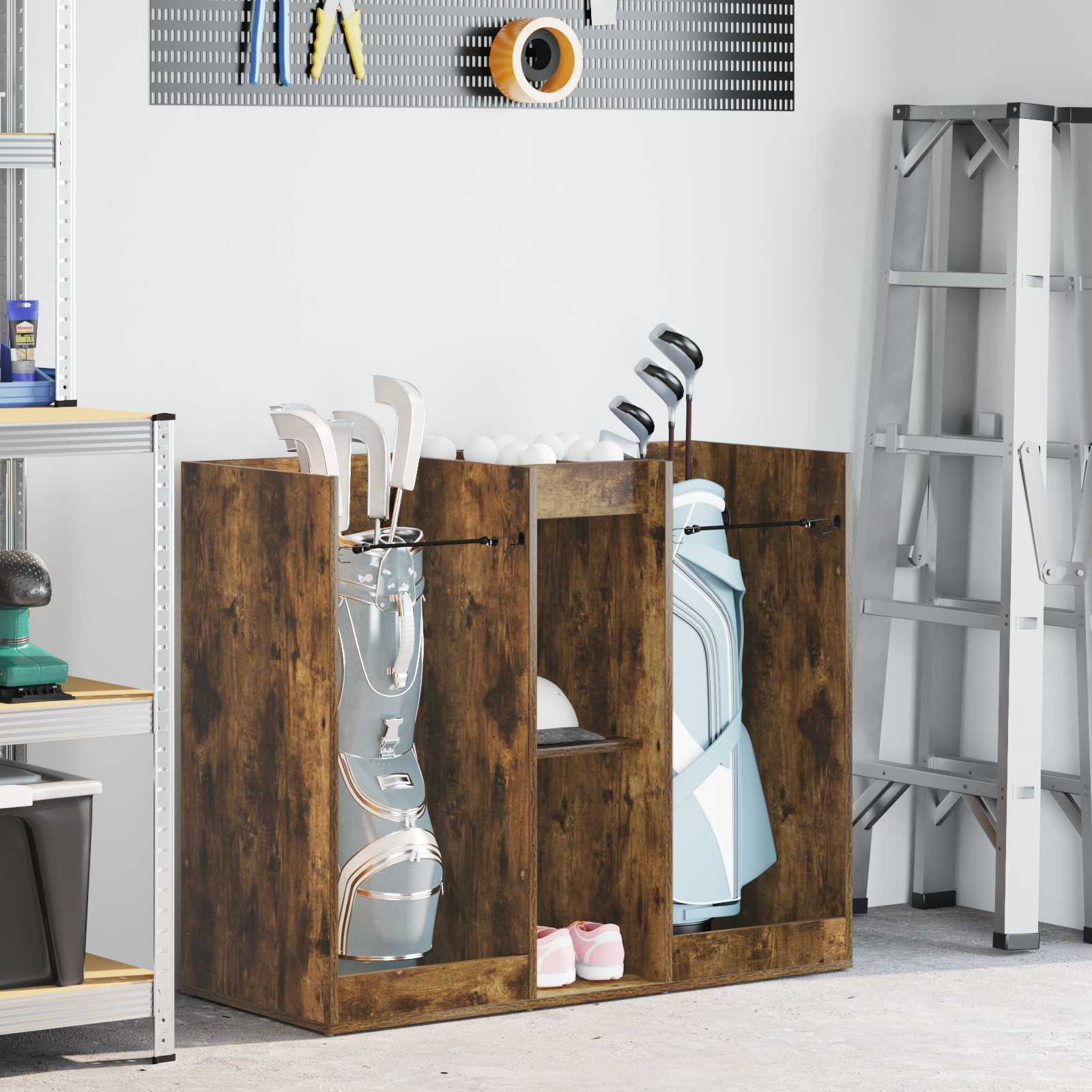 vidaXL Golf Schrank Uni Geräucherte Eiche 102 x 45 x 85,5 cm