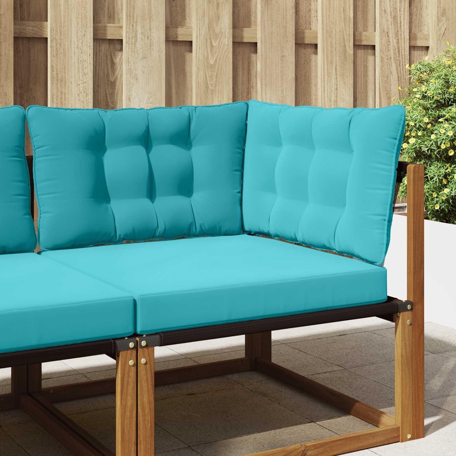 vidaXL Sofakissen für draußen Polyester Türkis 80 x 43 x 10 cm