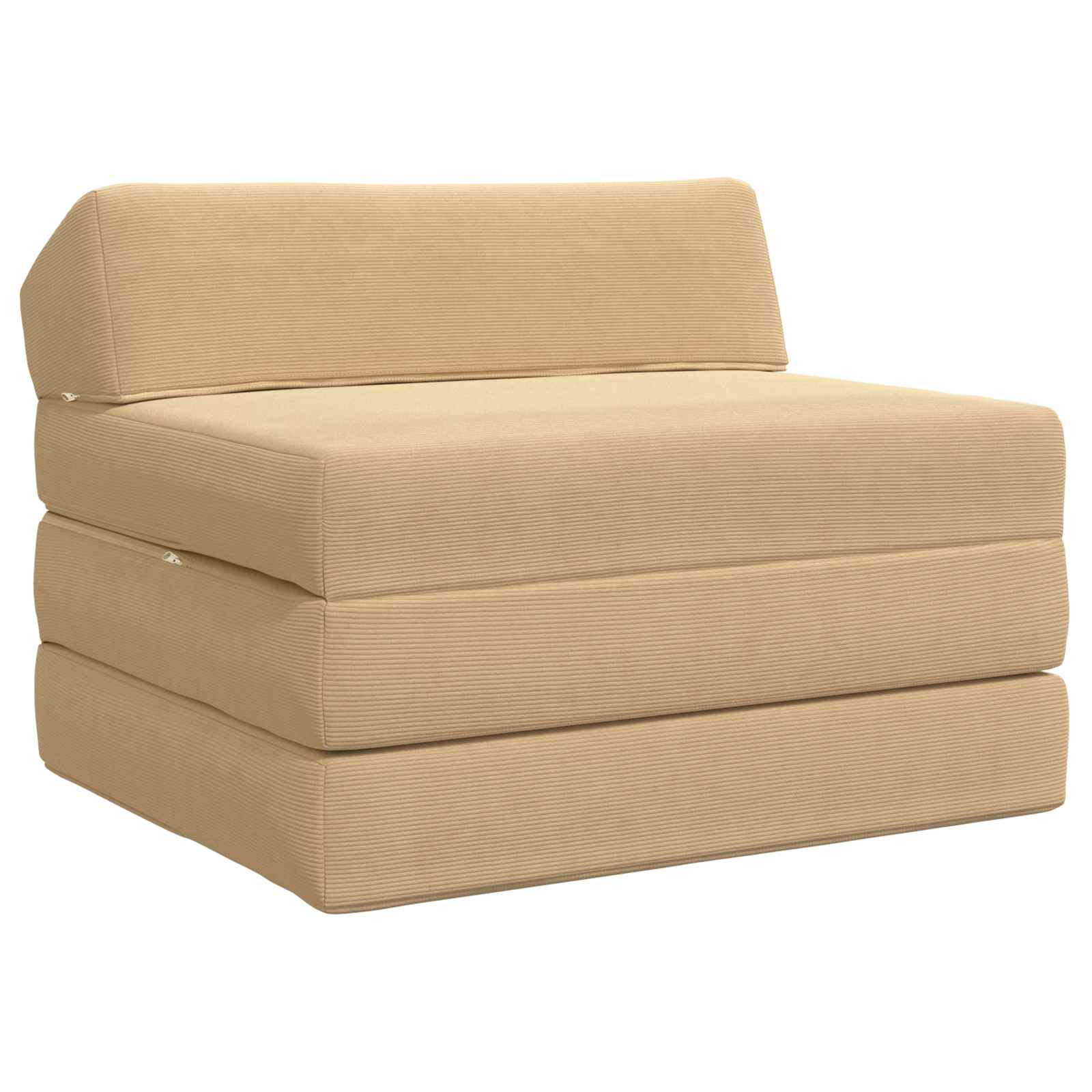 vidaXL Klappsofa Bett Hellgrün-Grau 200 x 70 x 10 cm Cordstoff