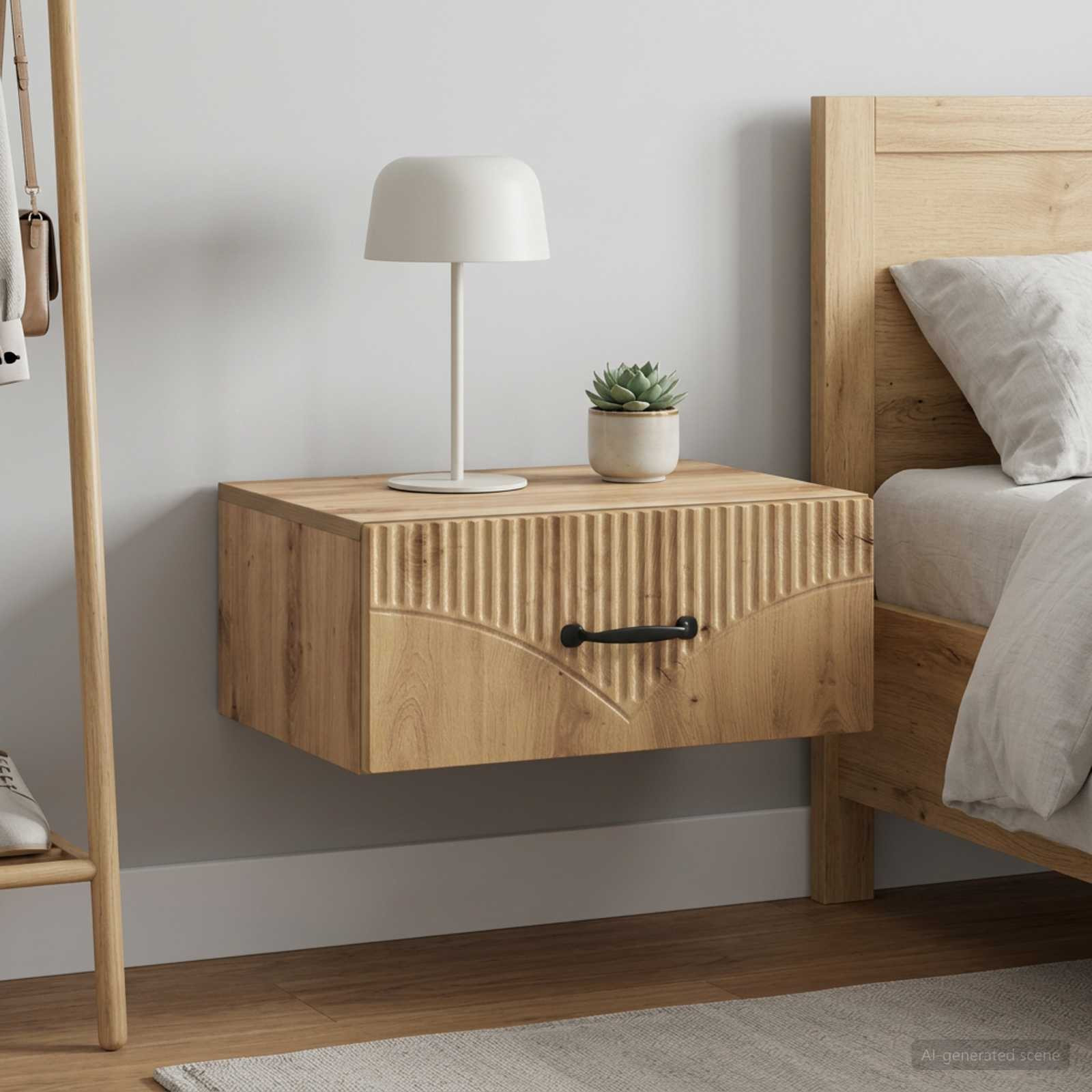 vidaXL Wandmontierter Nachttisch 2 Stk. Artisan-Eiche