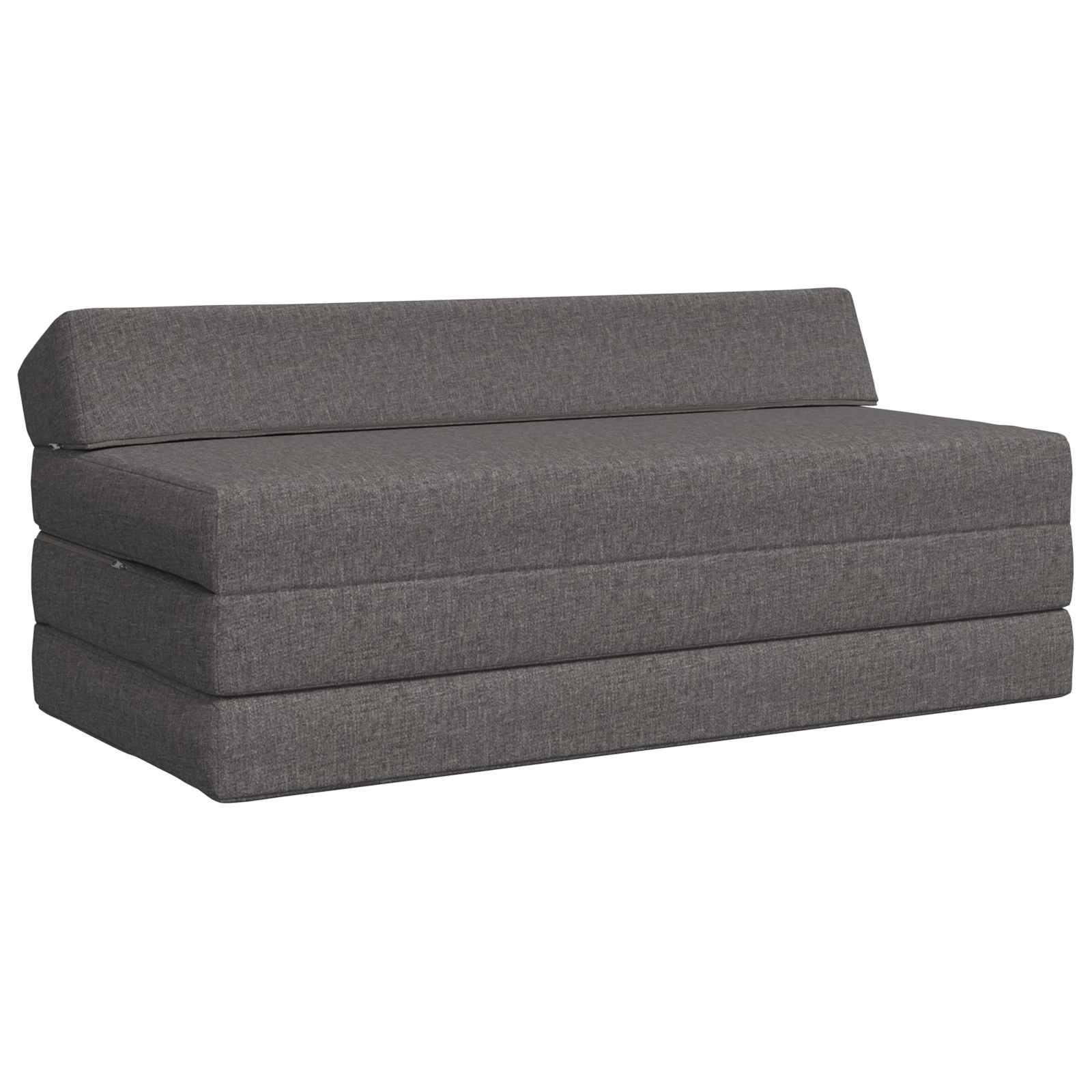 vidaXL Klappsofa Bett Hellgrau 120 x 60 x 49 cm Stoff