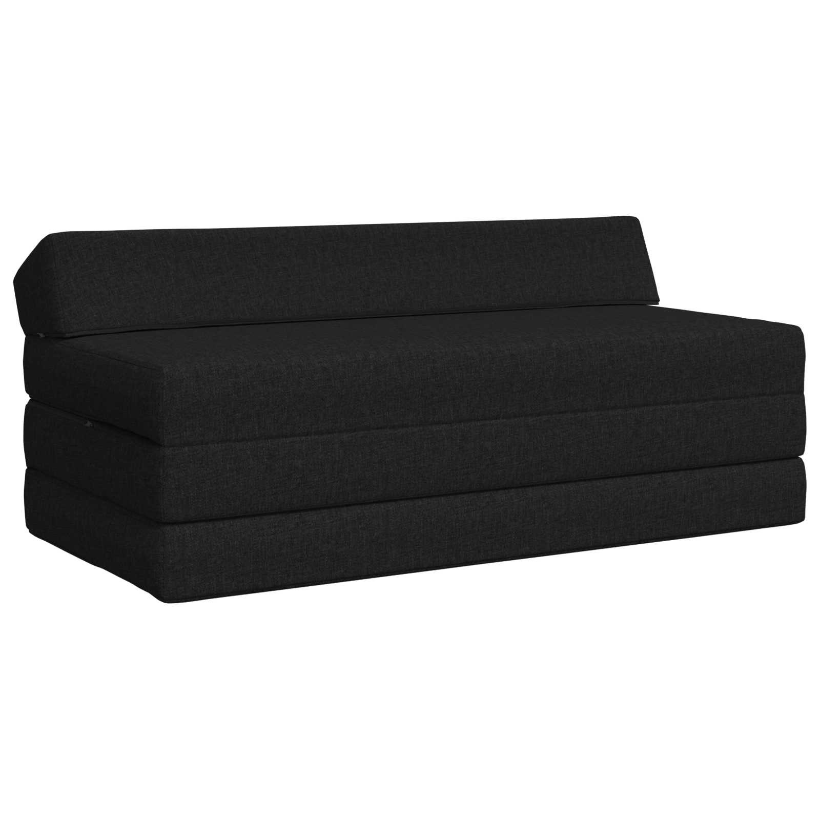 vidaXL Klappsofa Bett Schwarz 120 x 60 x 49 cm Stoff