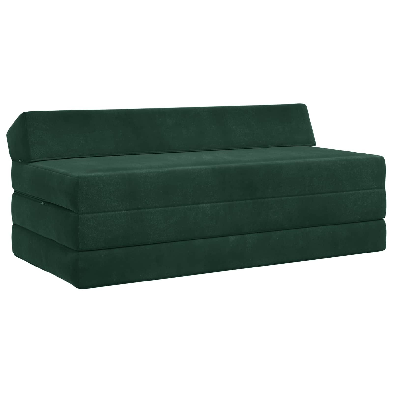 vidaXL Klappsofa Bett Dunkelgrün 120 x 60 x 49 cm Stoff