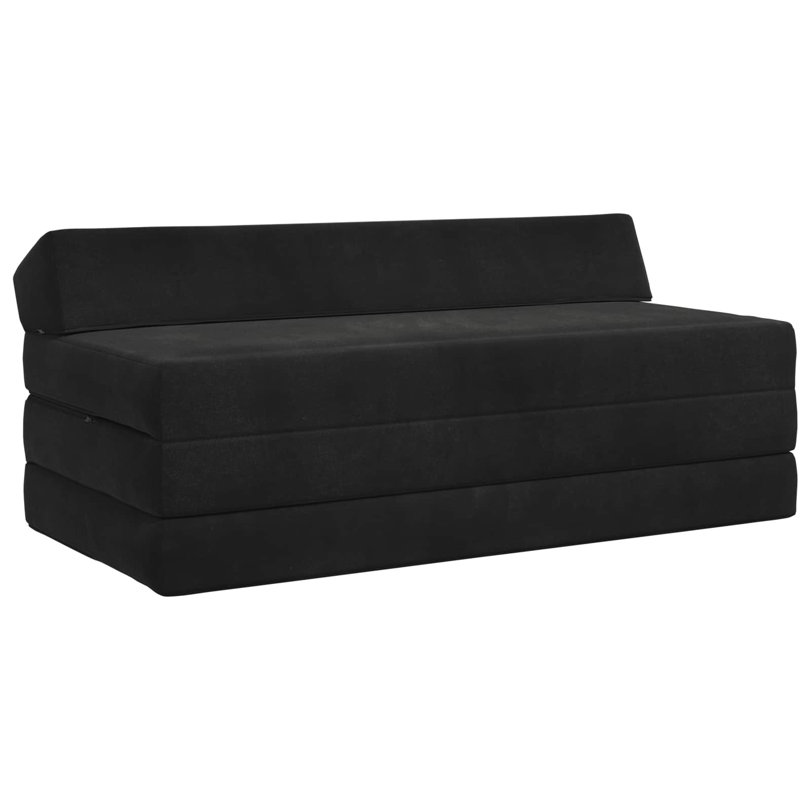 vidaXL Klappsofa Bett Schwarz 120 x 60 x 49 cm Stoff