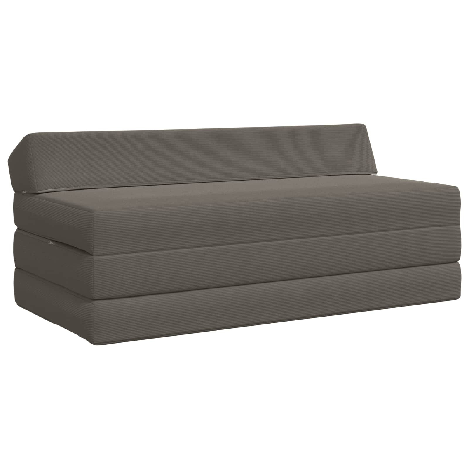 vidaXL Klappsofa Bett Hellgrau 120 x 60 x 49 cm Stoff