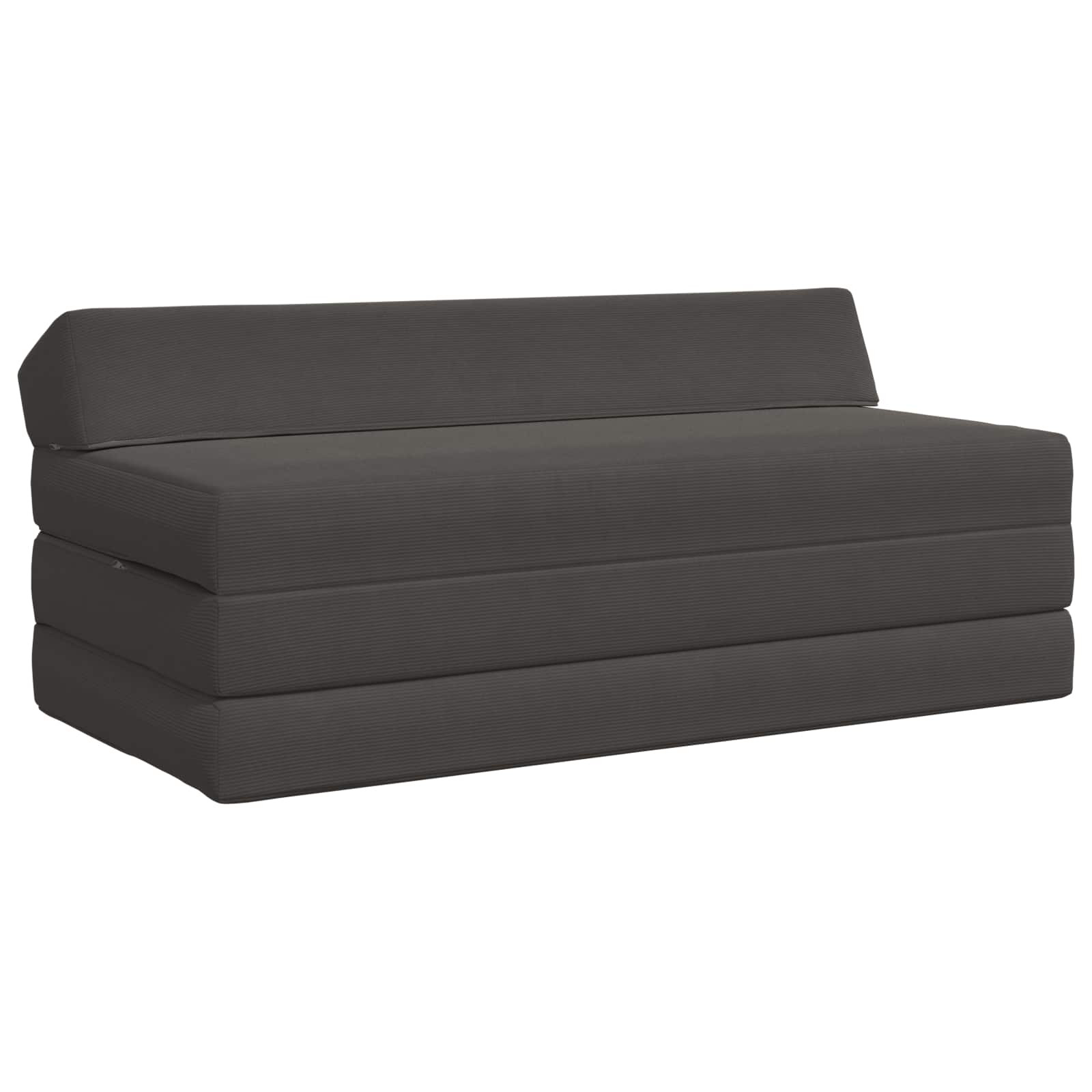 vidaXL Klappsofa Bett Dunkelgrau 120 x 60 x 49 cm Stoff