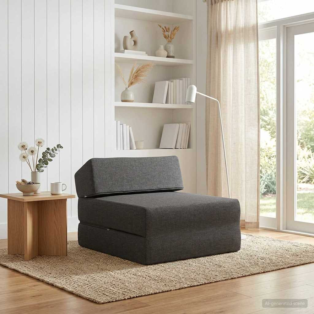 vidaXL Klappsofa Bett Dunkelgrau 60 x 70 x 41 cm Stoff
