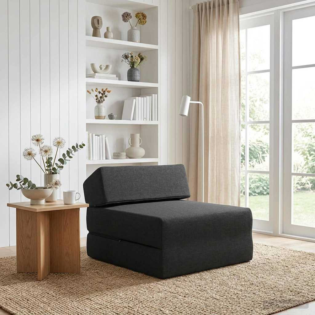 vidaXL Klappsofa Bett Schwarz 60 x 70 x 41 cm Stoff