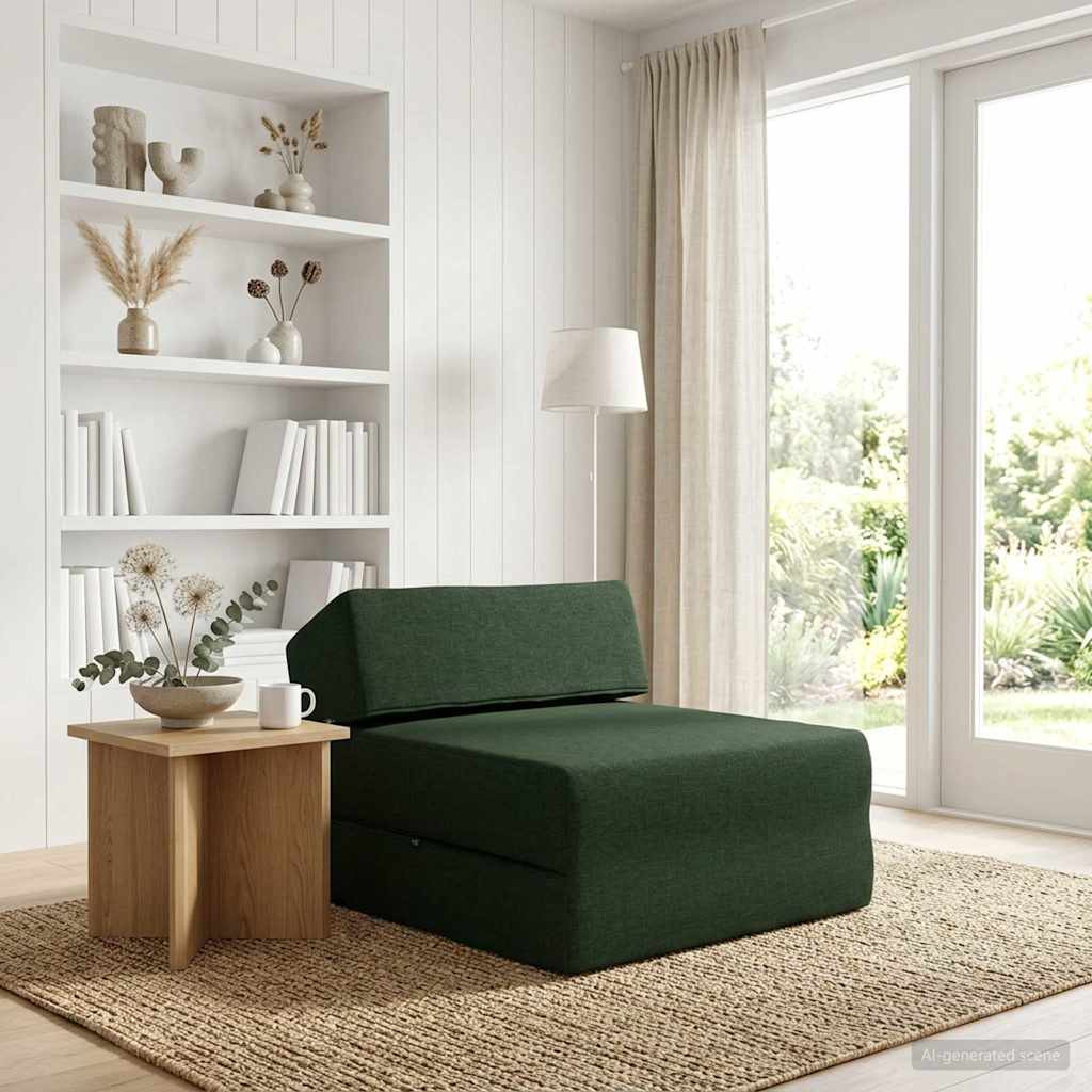 vidaXL Klappsofa Bett Dunkelgrün 60 x 70 x 41 cm Stoff