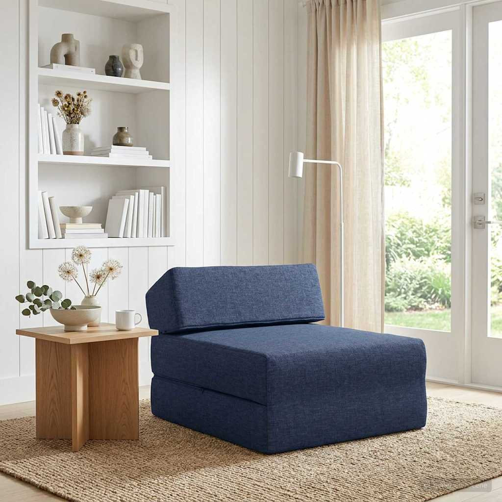 vidaXL Klappsofa Bett Blau 60 x 70 x 41 cm Stoff