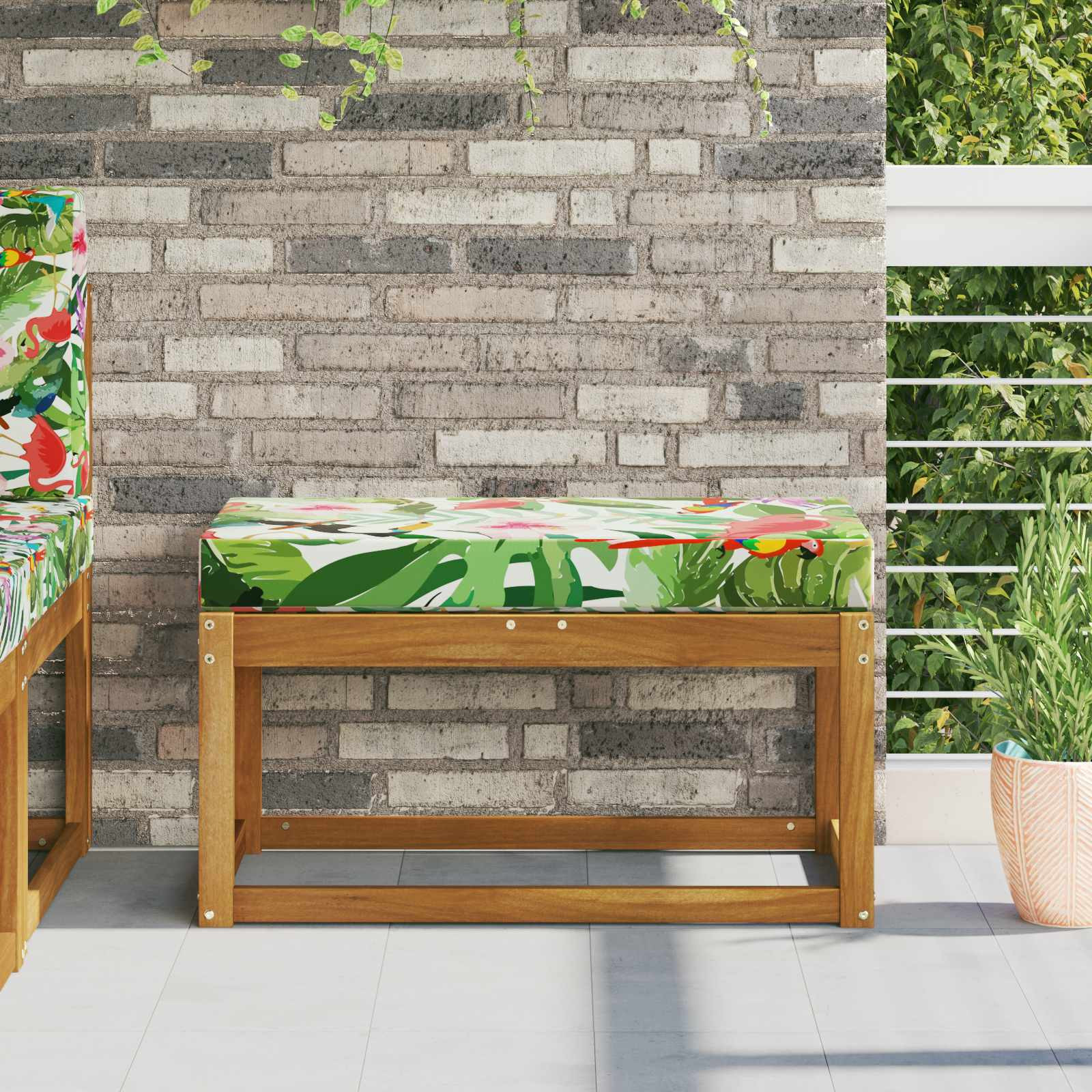 vidaXL Sitzkissen für Outdoor Bunt 80 x 40 x 8 cm 100 % Polyester