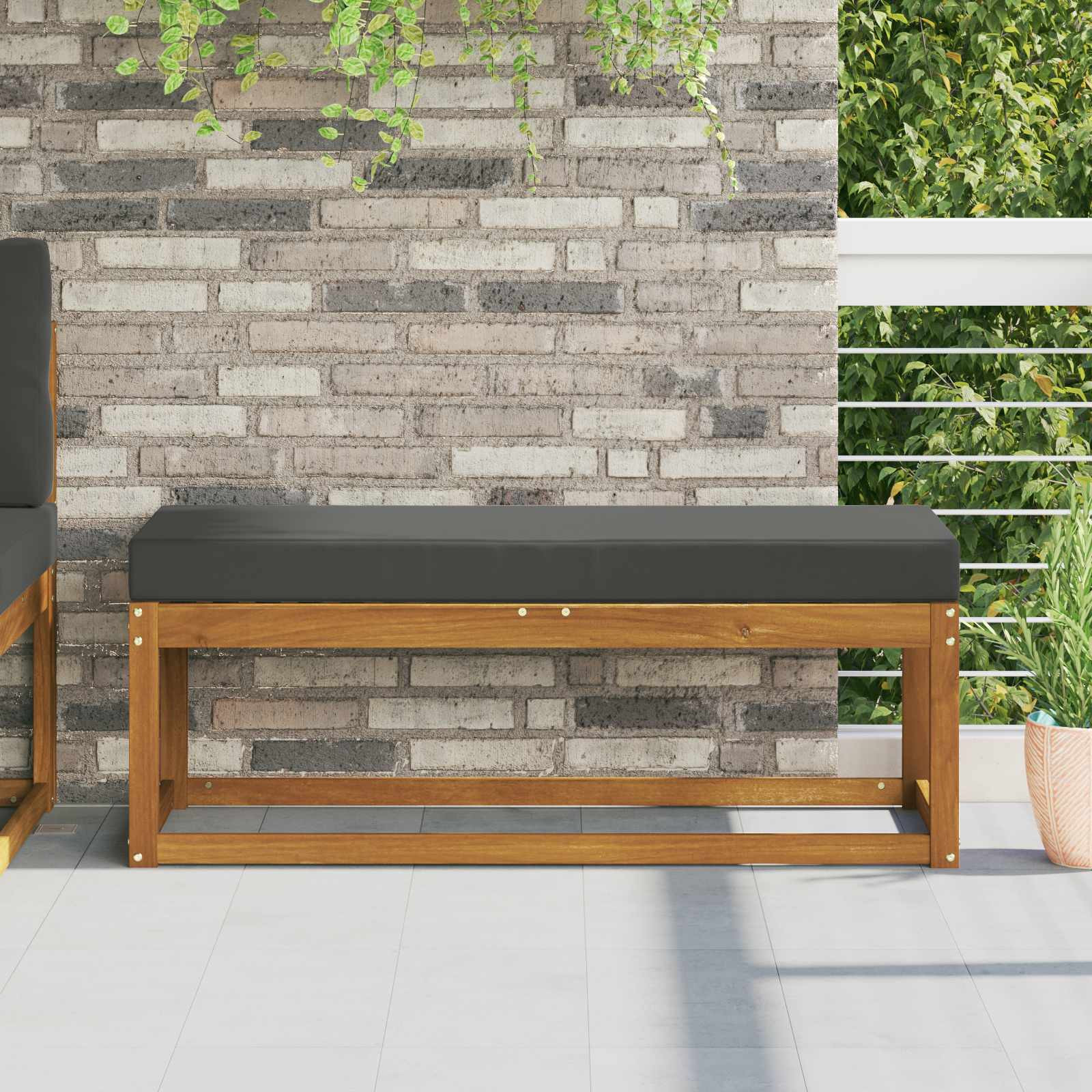 vidaXL Sitzkissen für Outdoor Anthrazit 115 x 40 x 8 cm