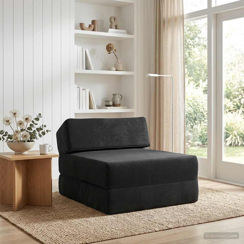 vidaXL Klappsofa Bett Schwarz 60 x 70 x 41 cm Stoff