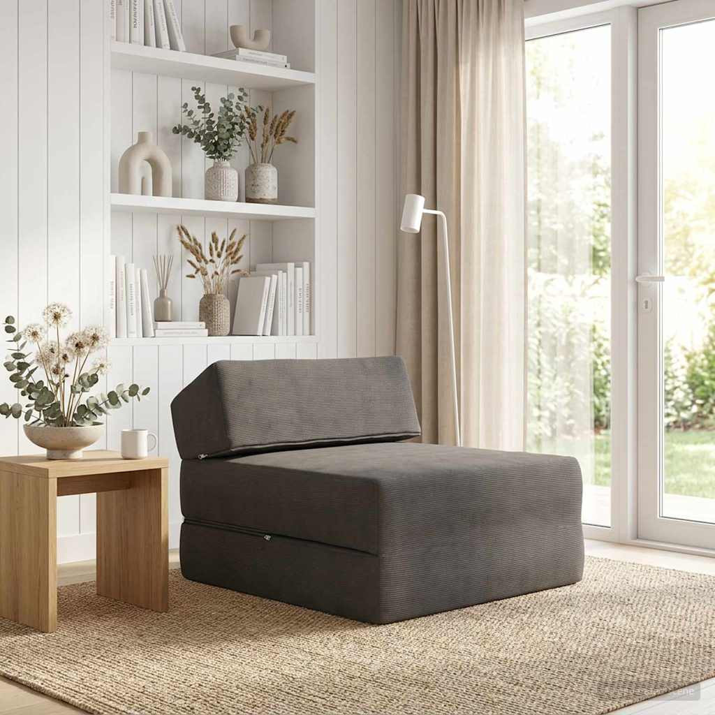 vidaXL Klappsofa Bett Dunkelgrau 60 x 70 x 41 cm Stoff