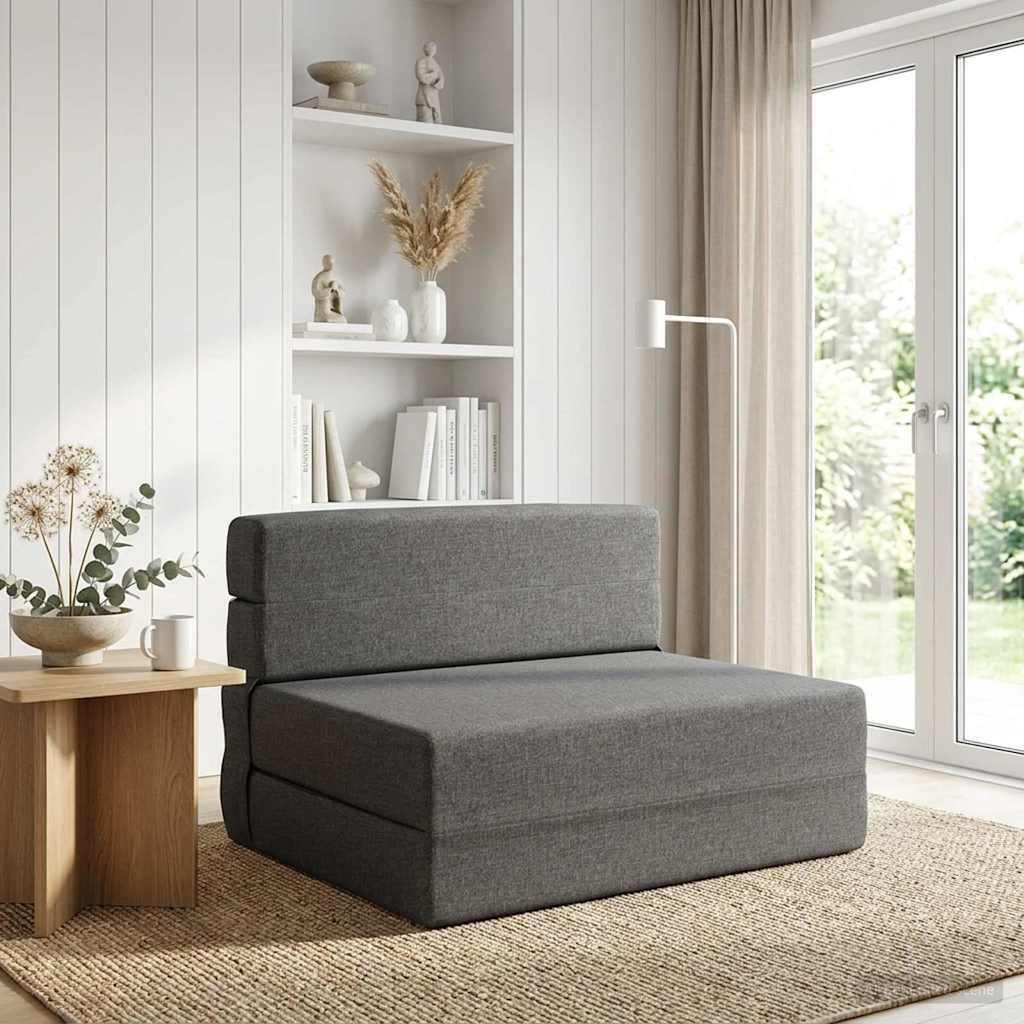 vidaXL Klappsofa Bett Hellgrau 70 x 72 x 60 cm Stoff