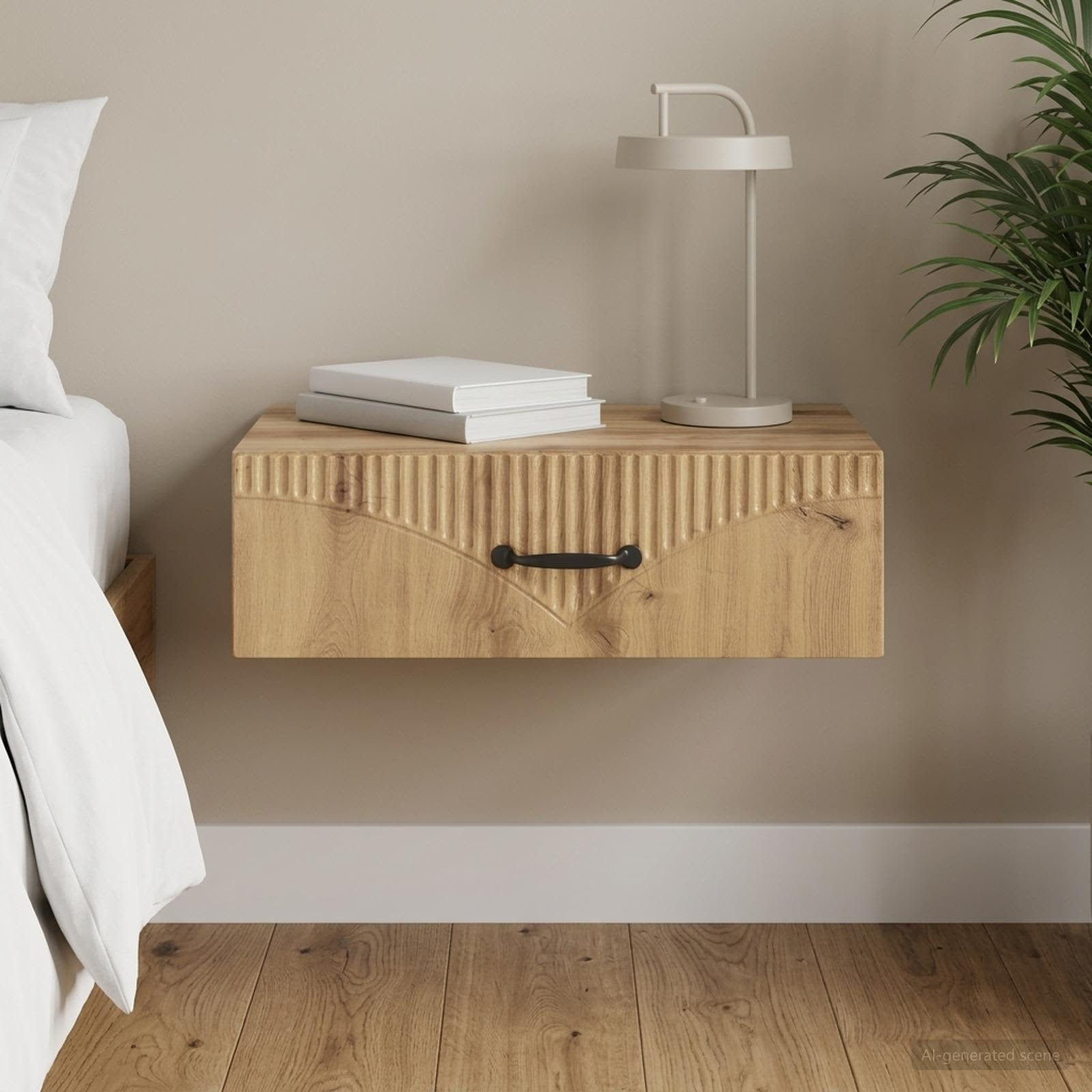 vidaXL Wandmontierter Beistelltisch 59 x 34,5 x 17 cm Holzwerkstoff
