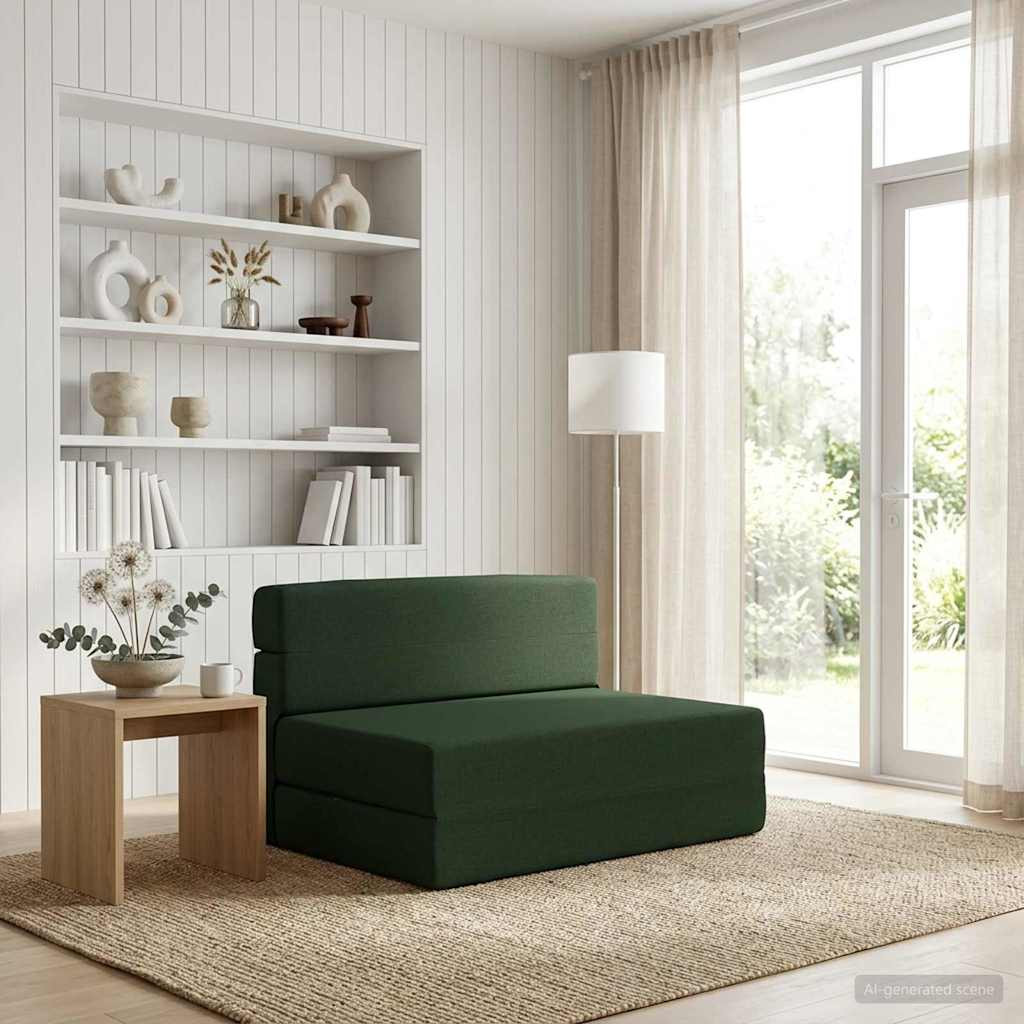 vidaXL Klappsofa Bett Dunkelgrün 70 x 72 x 60 cm Stoff