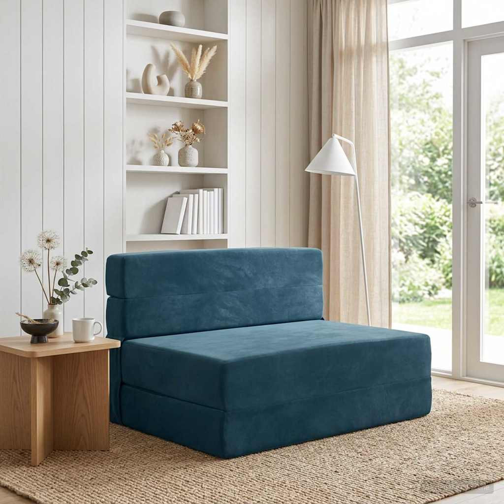 vidaXL Klappsofa Bett Blau 70 x 72 x 60 cm Stoff