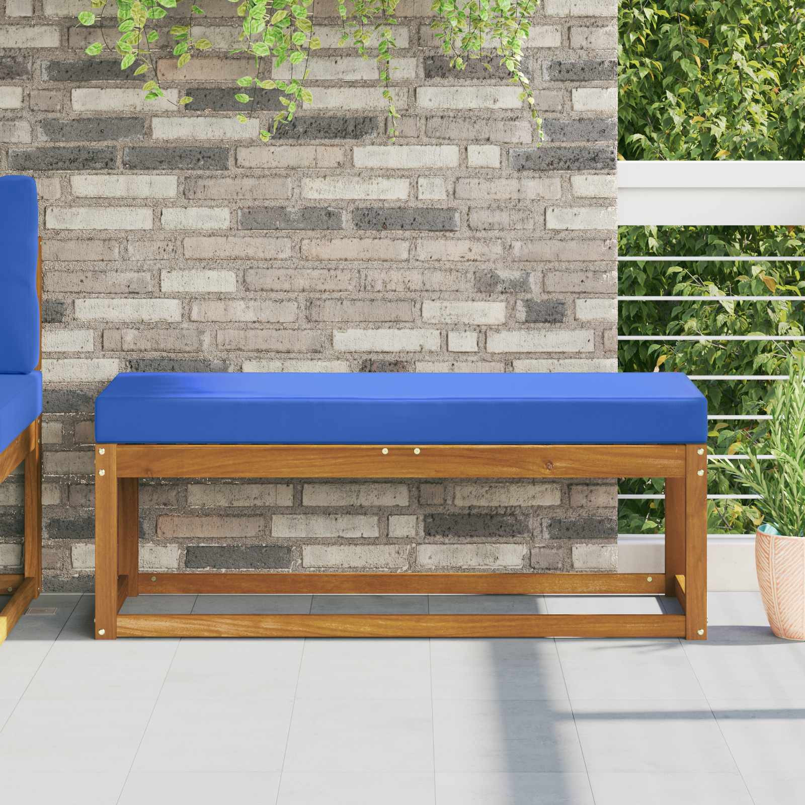 vidaXL Sitzkissen für Outdoor Königsblau 111,5 x 40 x 8 cm