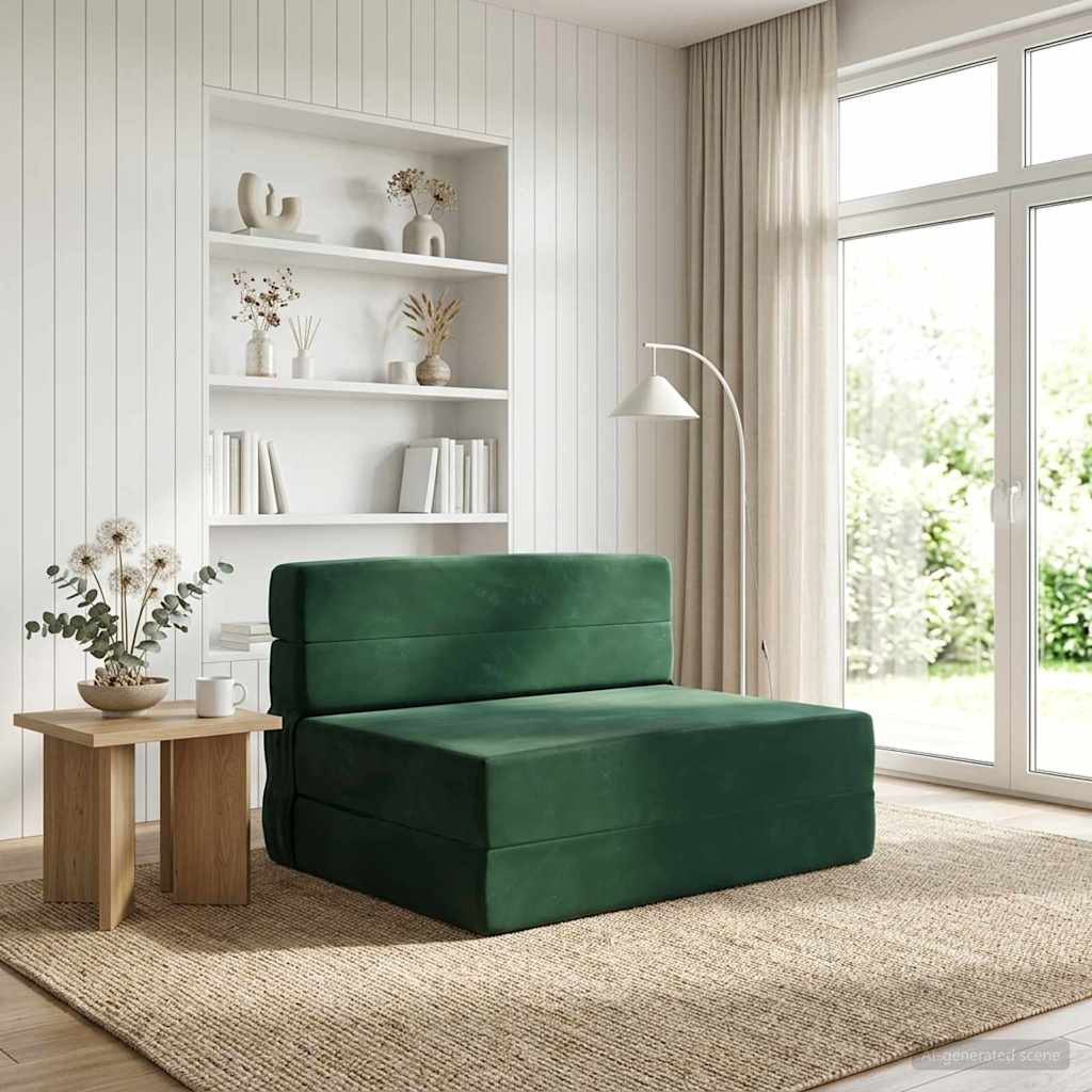 vidaXL Klappsofa Bett Dunkelgrün 70 x 72 x 60 cm Stoff