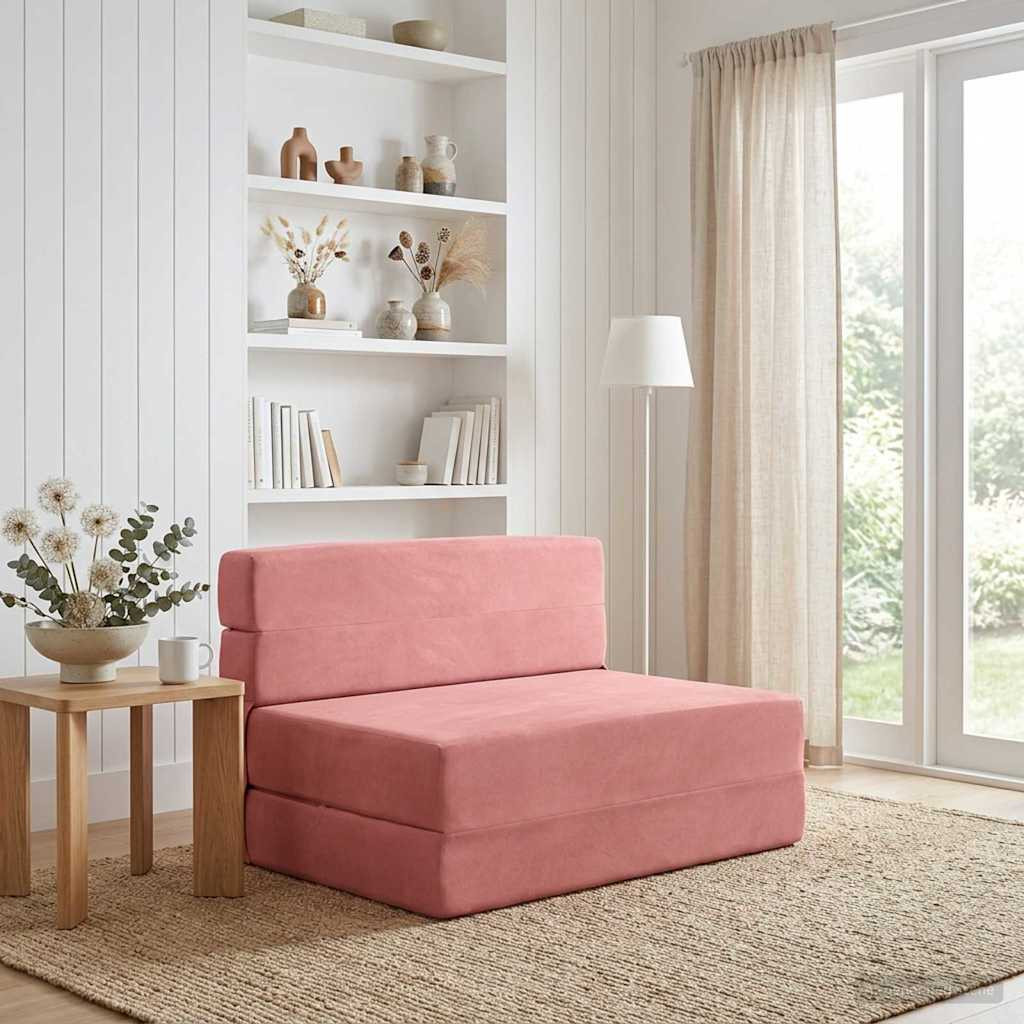 vidaXL Klappsofa Bett Rosa 70 x 72 x 60 cm Stoff
