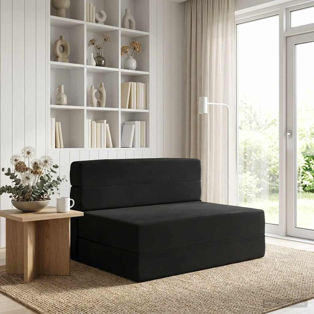 vidaXL Klappsofa Bett Schwarz 70 x 72 x 60 cm Stoff