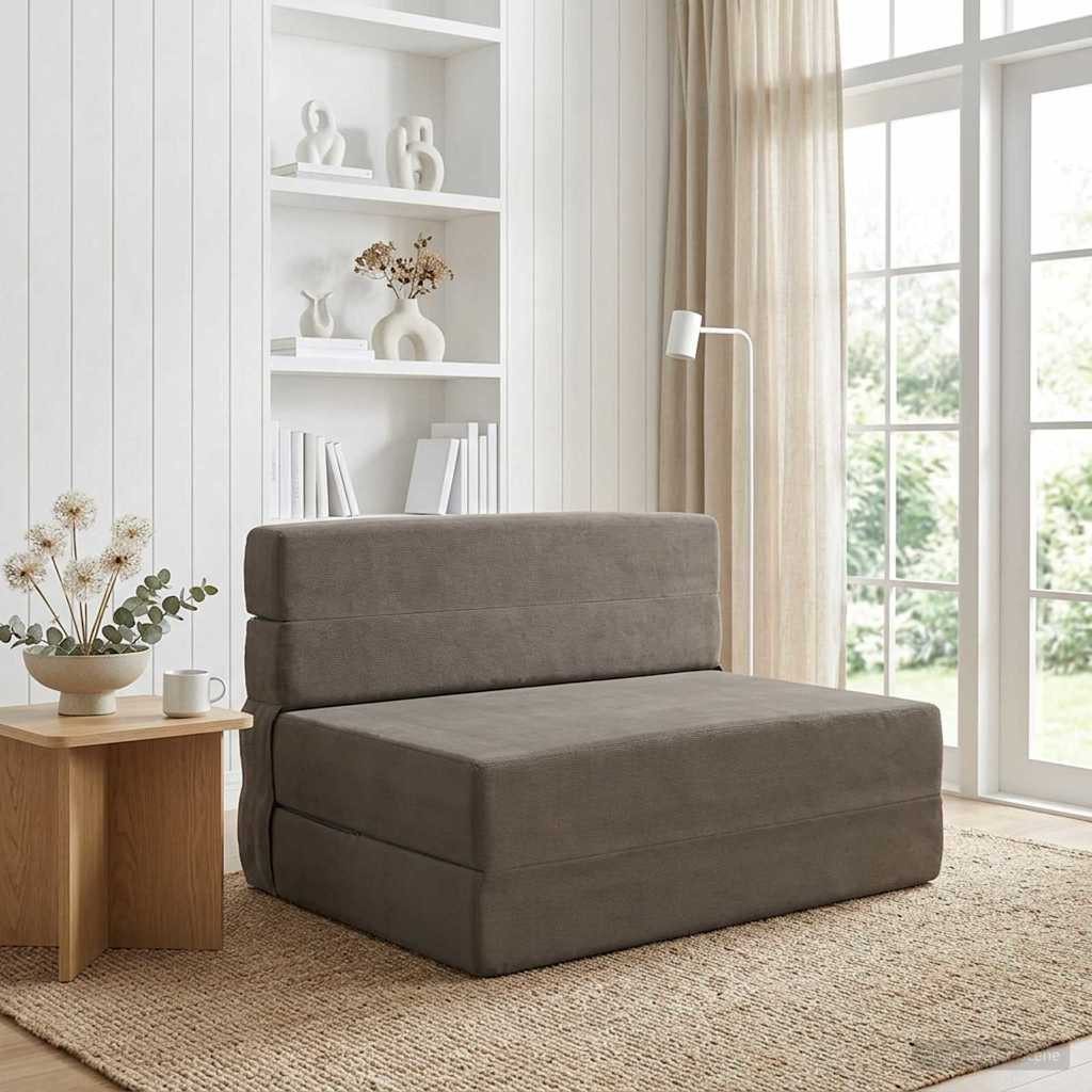 vidaXL Klappsofa Bett Hellgrau 70 x 72 x 60 cm Stoff