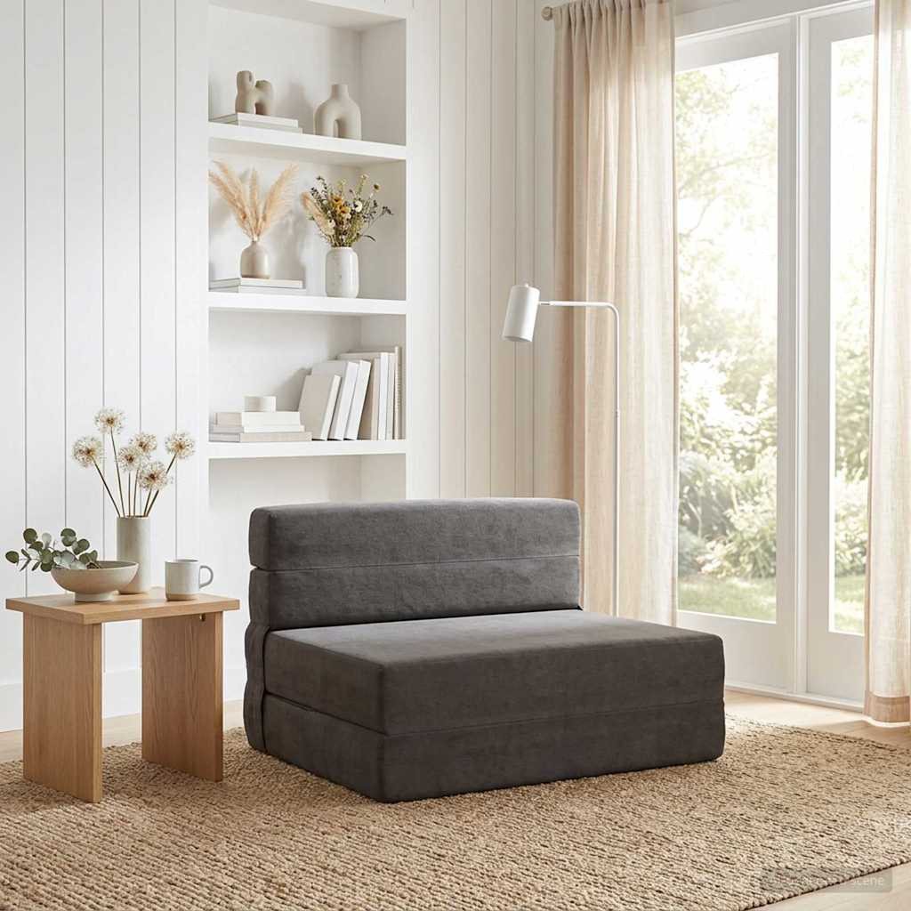 vidaXL Klappsofa Bett Dunkelgrau 70 x 72 x 60 cm Stoff