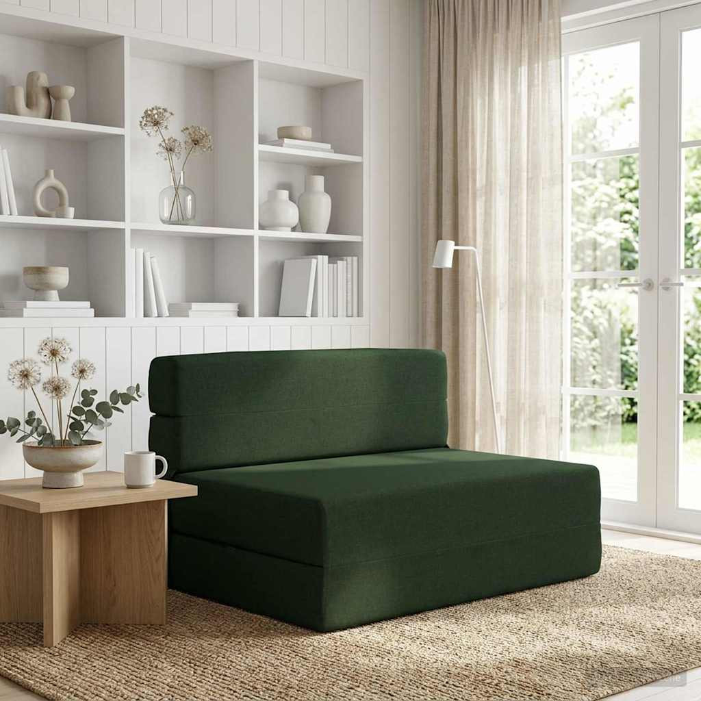 vidaXL Klappsofa Bett Dunkelgrün 70 x 80 x 60 cm Stoff