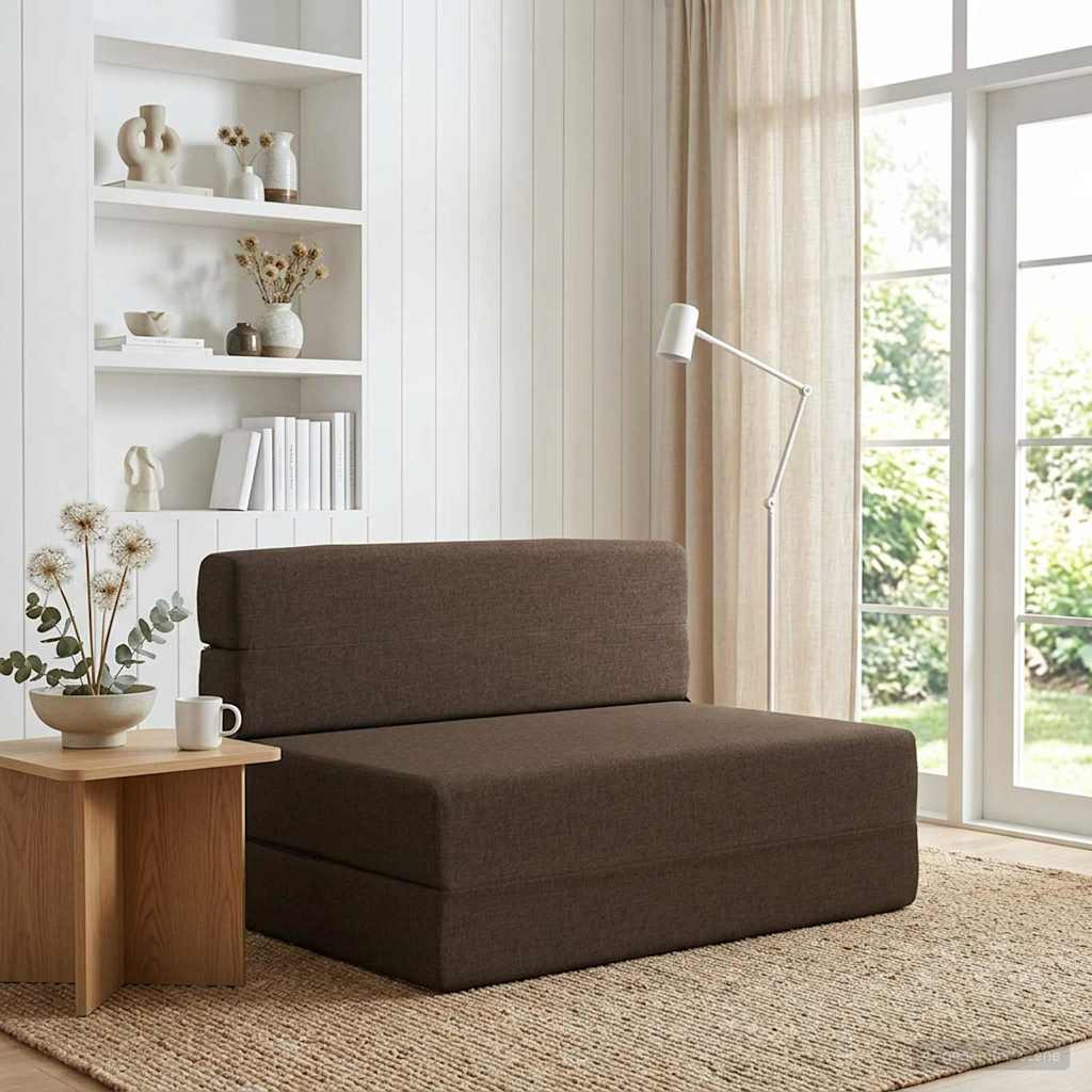 vidaXL Klappsofa Bett Taupe 70 x 80 x 60 cm Stoff