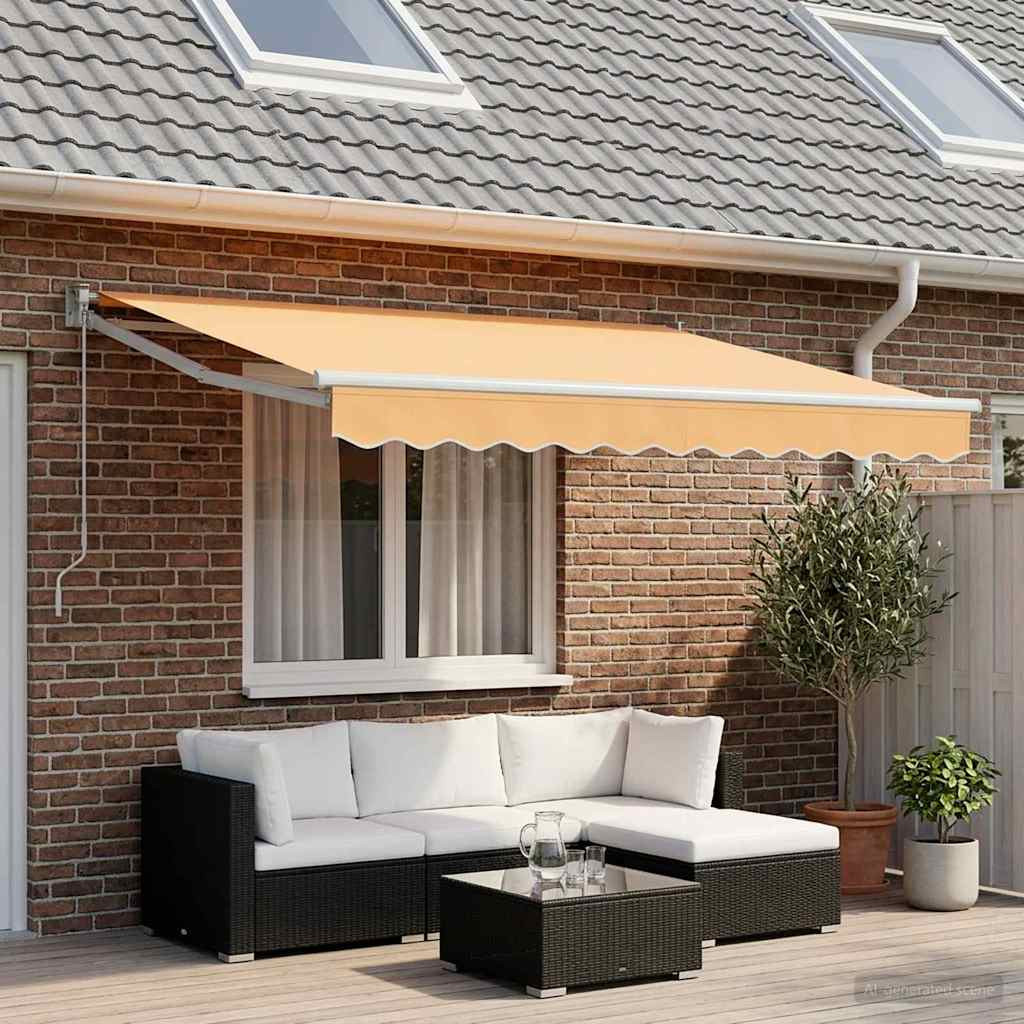vidaXL Markisenersatzstoff Sand 236 x 195 cm Polyester