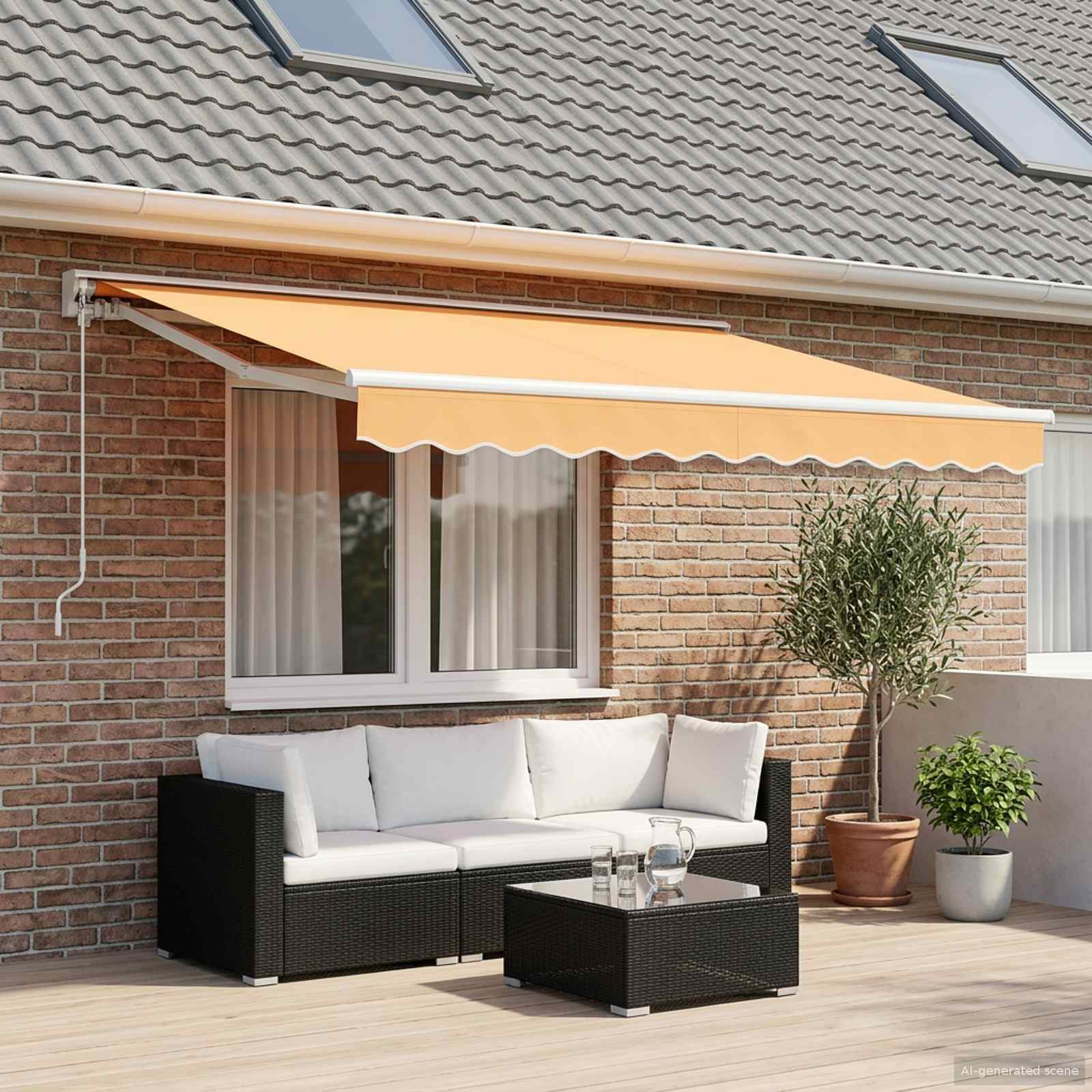 vidaXL Markisenersatzstoff Sand 281 x 195 cm Polyester