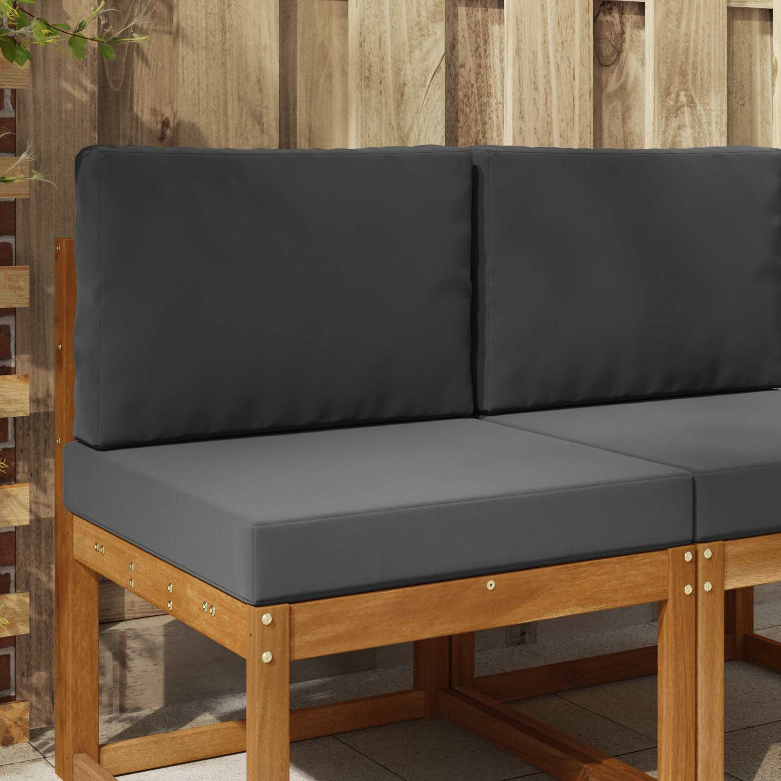 vidaXL Sofakissen für draußen 2 pcs Anthrazit Polyester