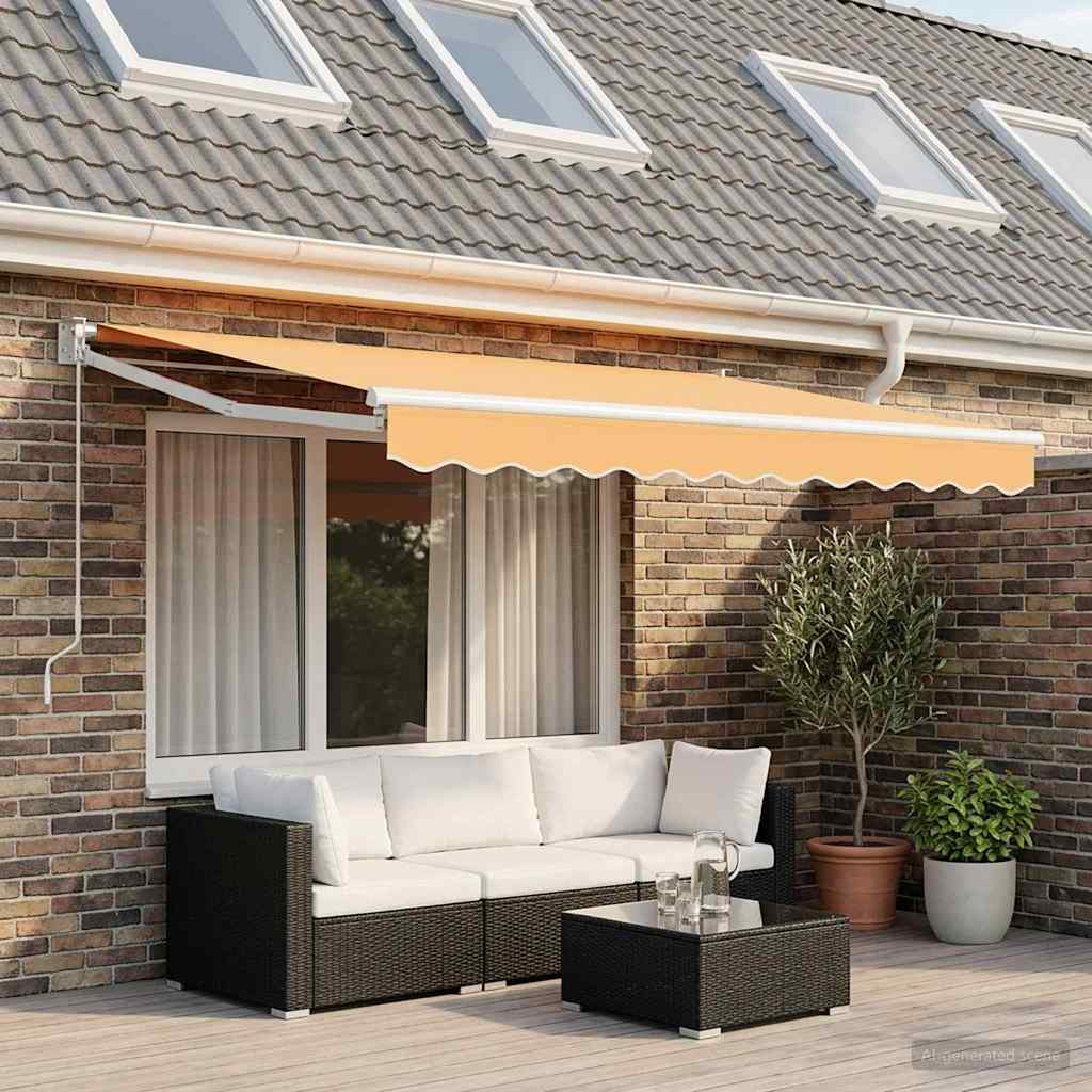 vidaXL Markisenersatzstoff Sand 381 x 195 cm Polyester
