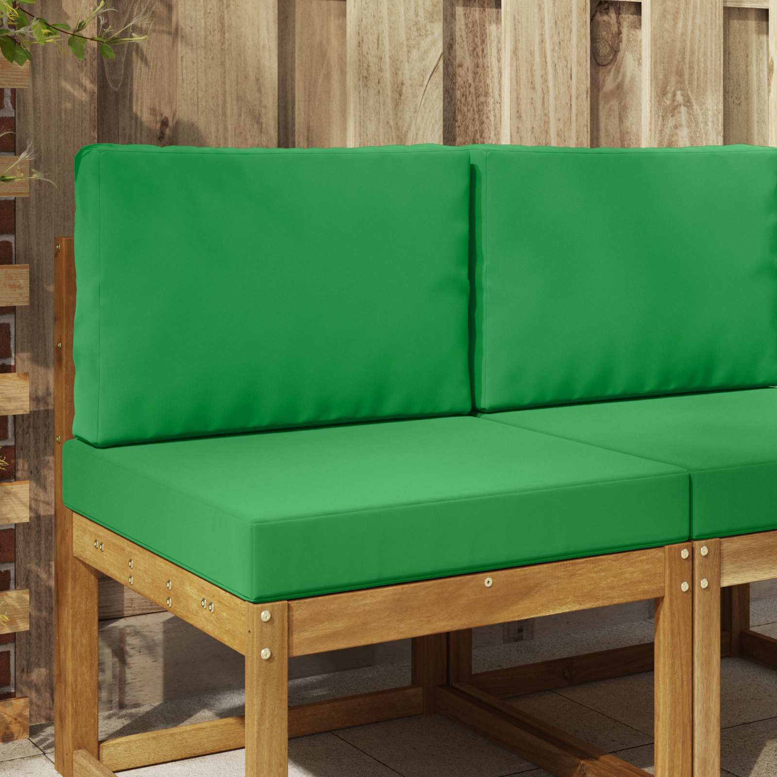 vidaXL Sofakissen für draußen 2 pcs Grün Polyester