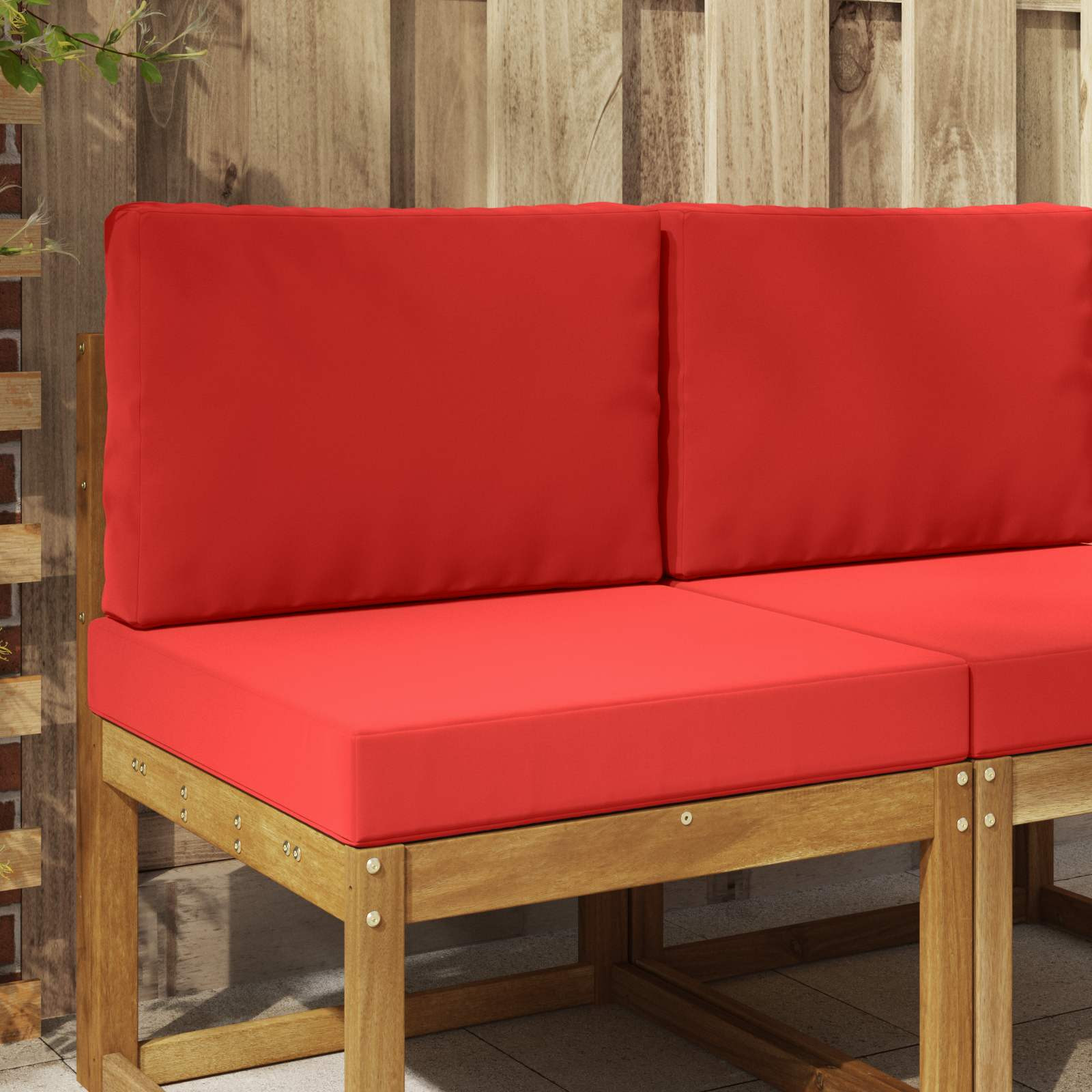 vidaXL Sofakissen für draußen 2 pcs Rot Polyester