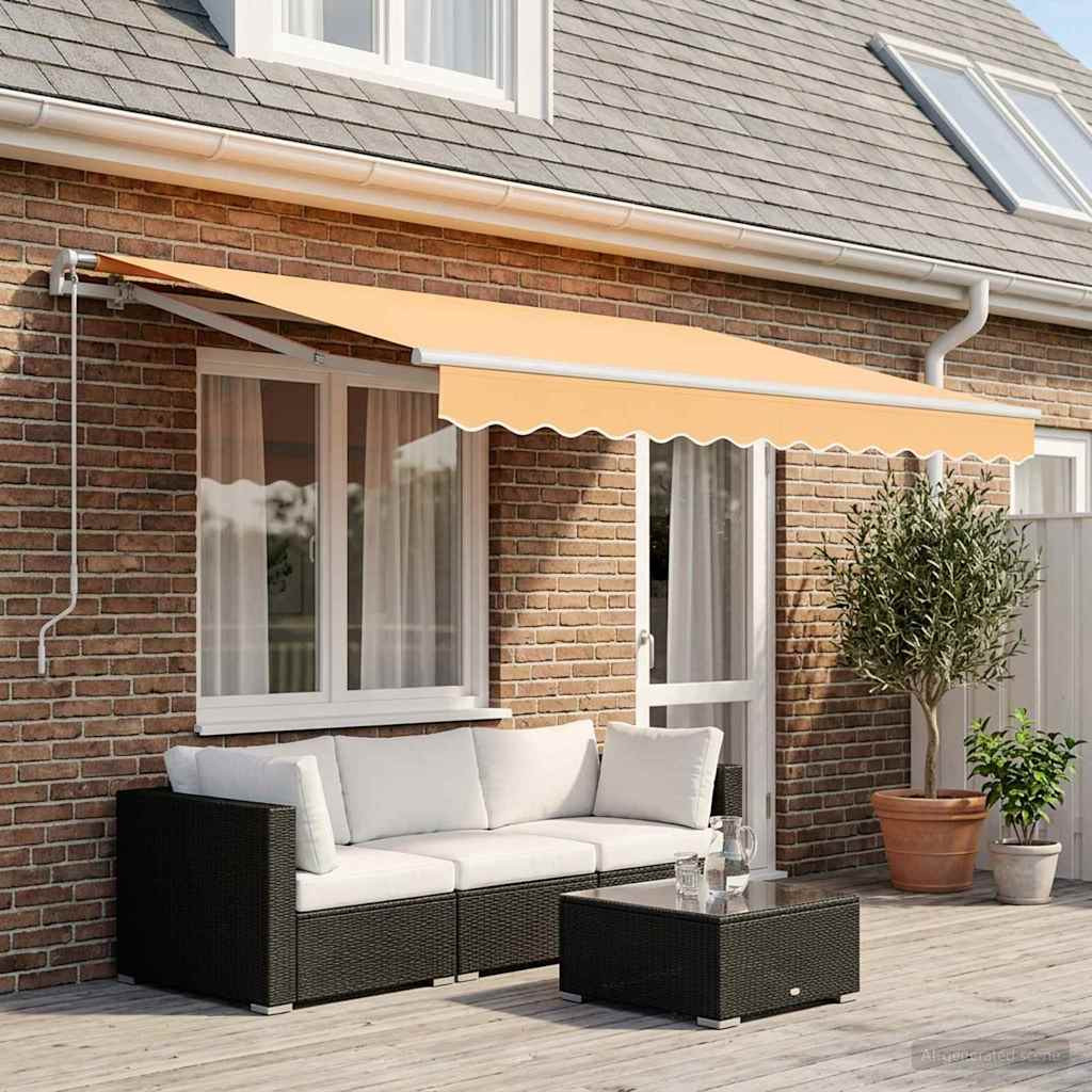 vidaXL Markisenersatzstoff Sand 381 x 295 cm Polyester