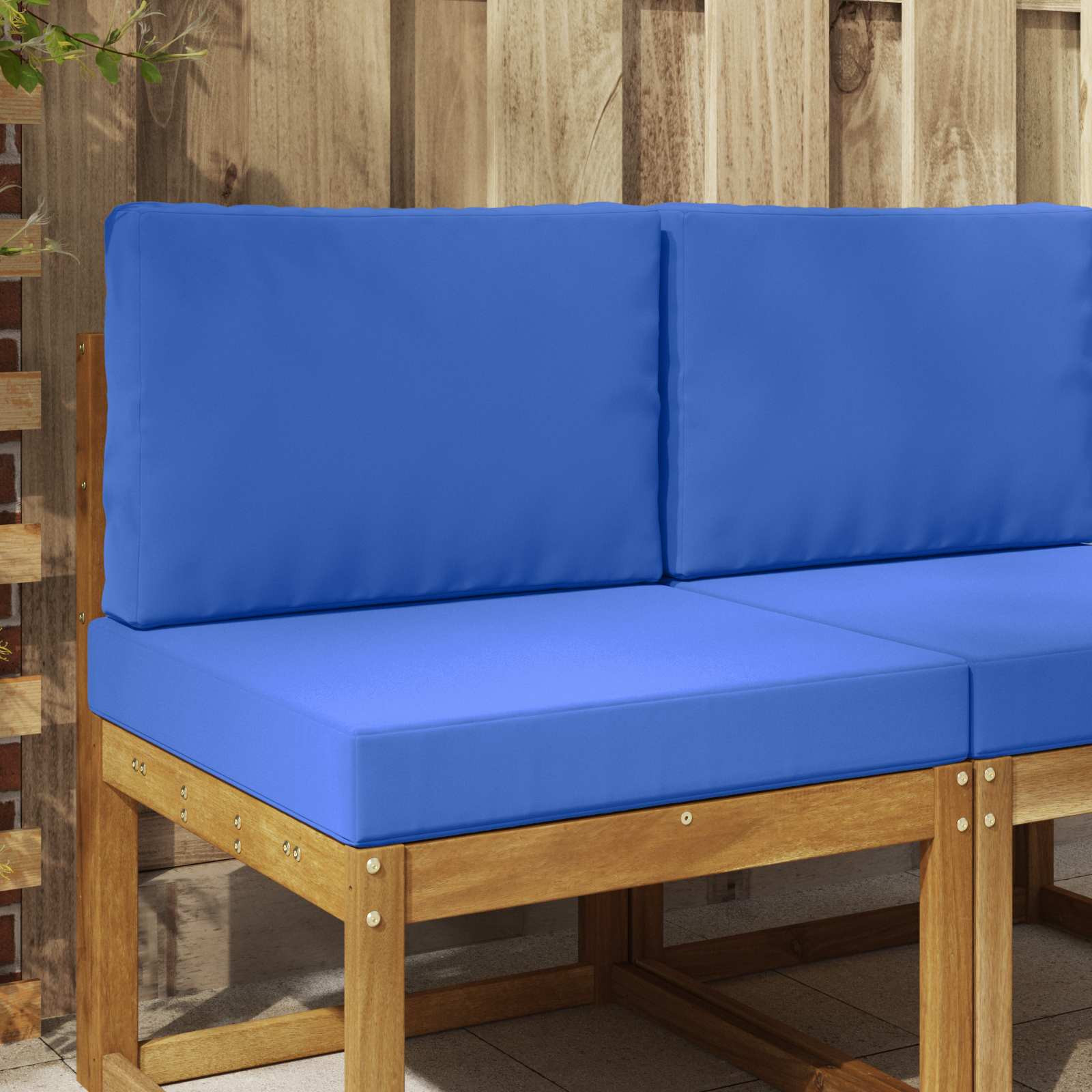 vidaXL Sofakissen für draußen 2 pcs Königsblau Polyester