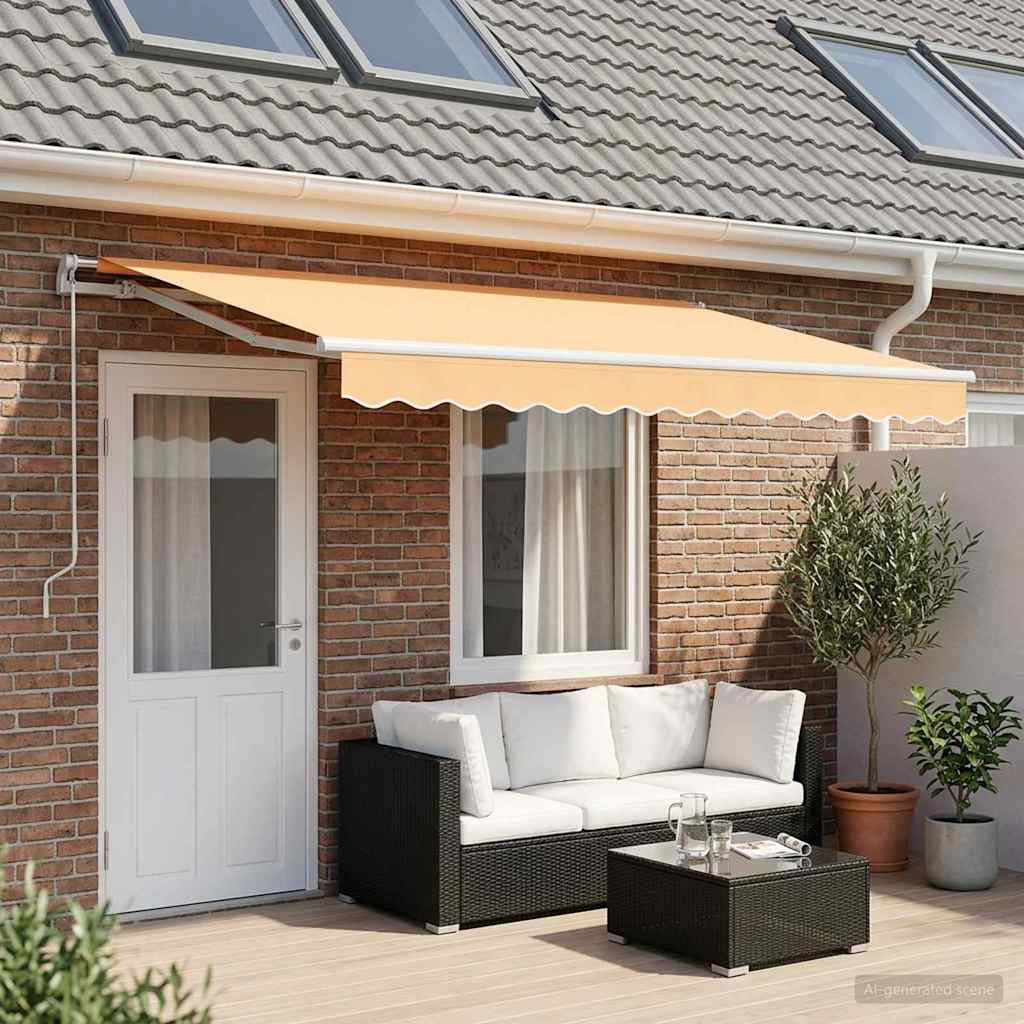 vidaXL Markisenersatzstoff Sand 381 x 345 cm Polyester