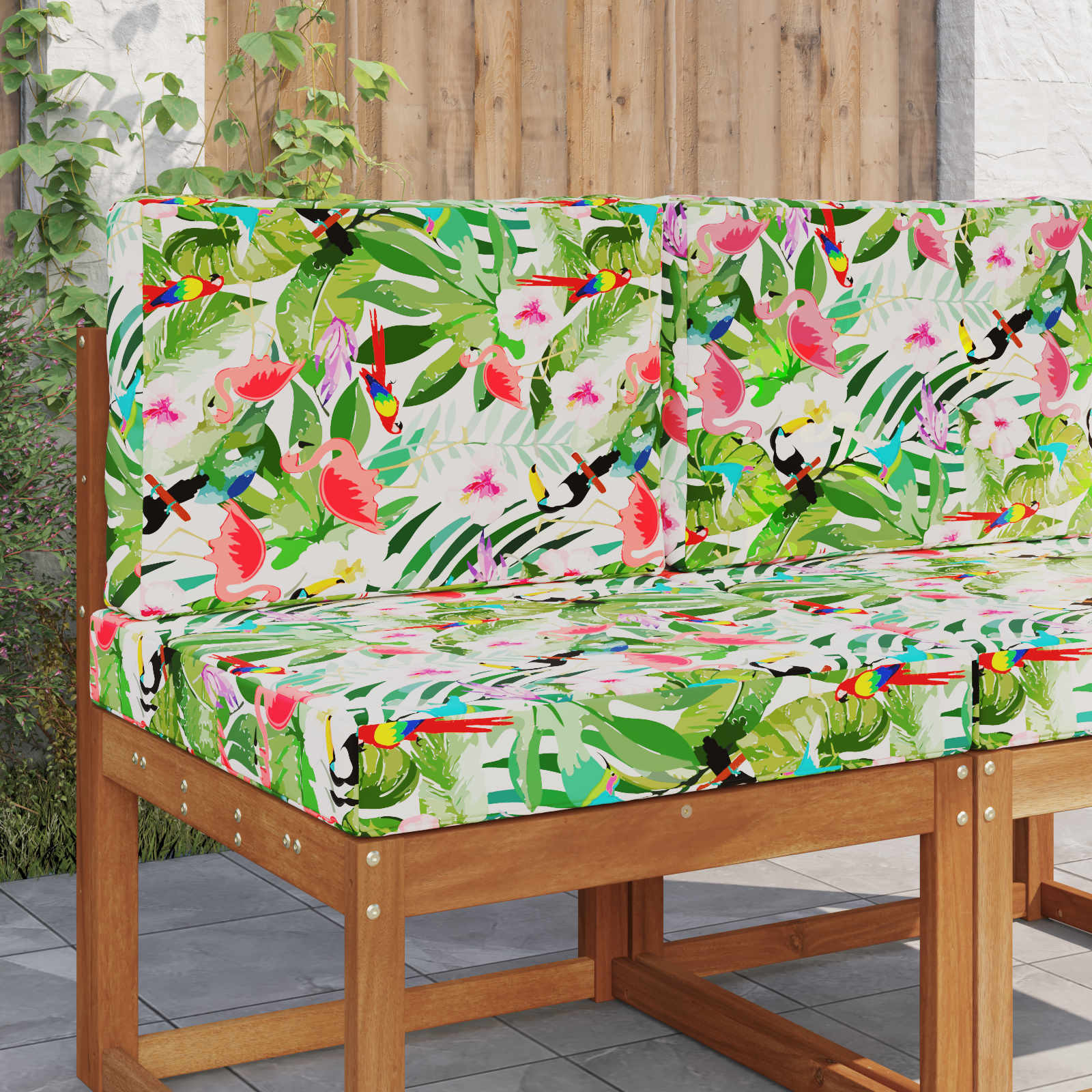vidaXL Sofakissen für draußen 2 pcs Bunt Polyester