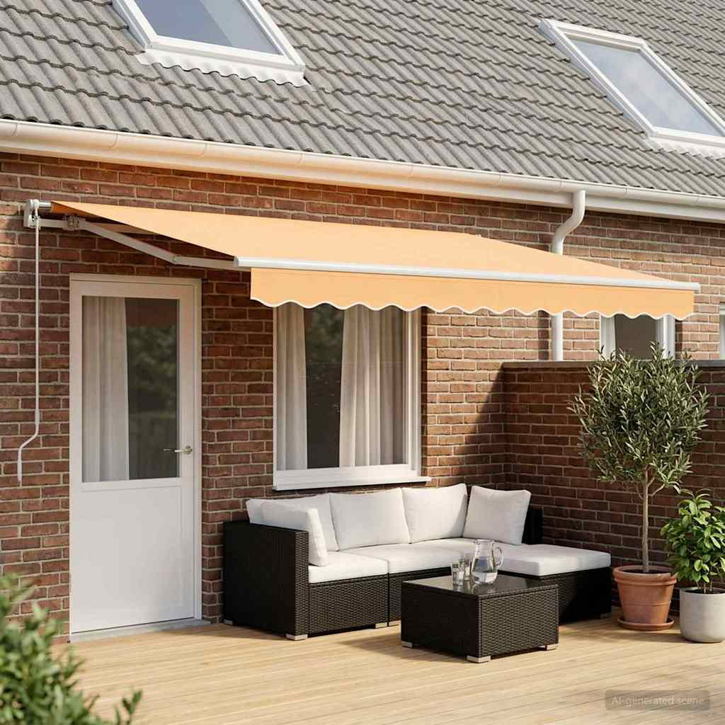 vidaXL Markisenersatzstoff Sand 431 x 295 cm Polyester
