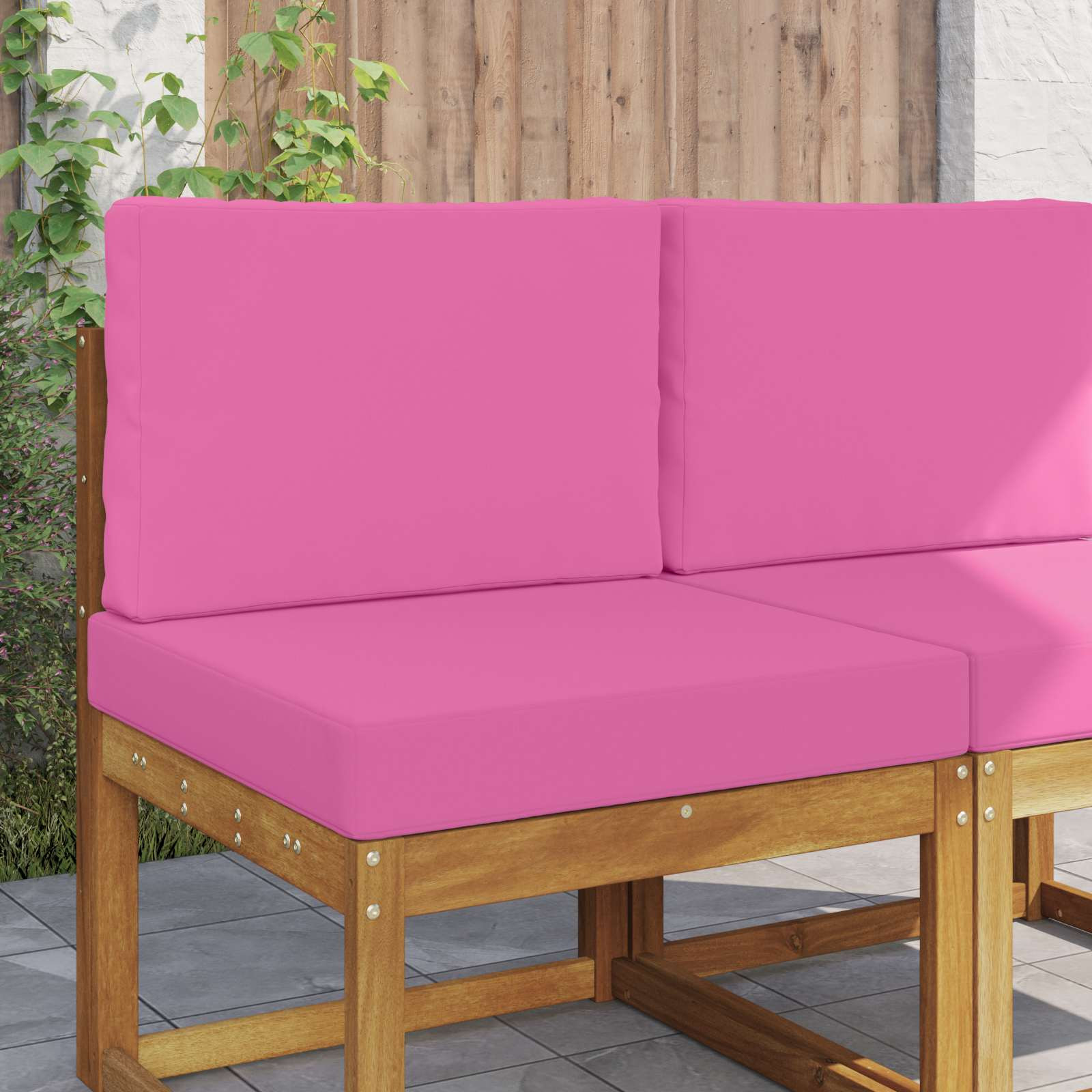 vidaXL Sofakissen für draußen 2 pcs Rosa Polyester