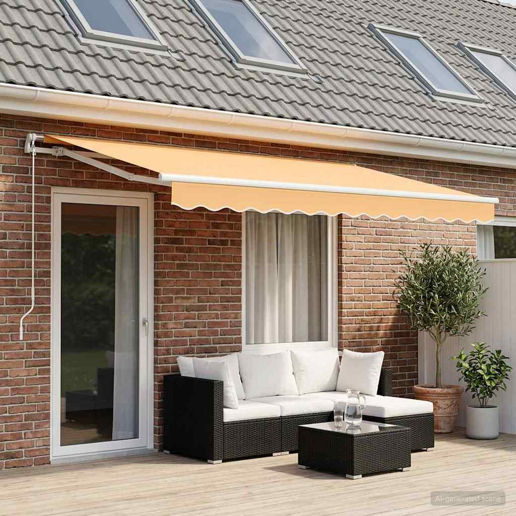 vidaXL Markisenersatzstoff Sand 431 x 345 cm Polyester
