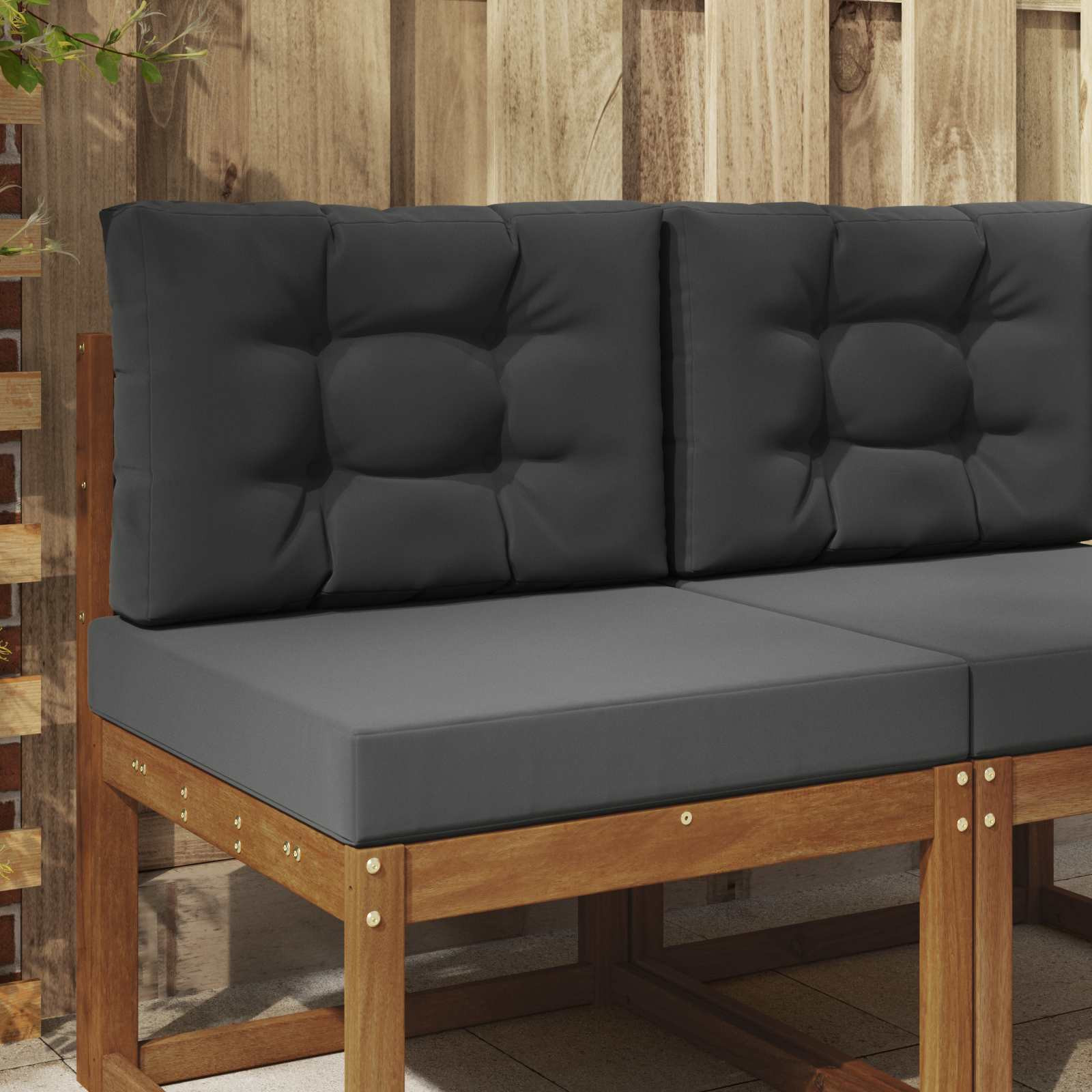 vidaXL Sofakissen für draußen 2 pcs Anthrazit Polyester